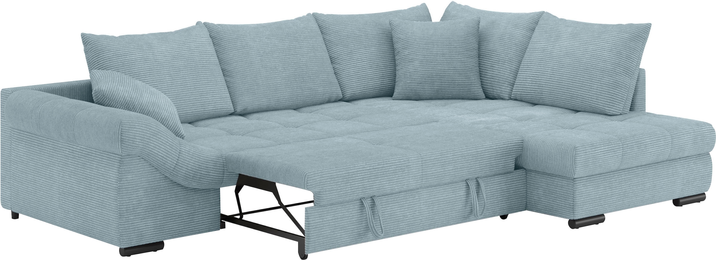 Mr. Couch Ecksofa »Allegro, L-Form«, mit Hochschläfer-Bettauszug, wahlweise mit Kaltschaum