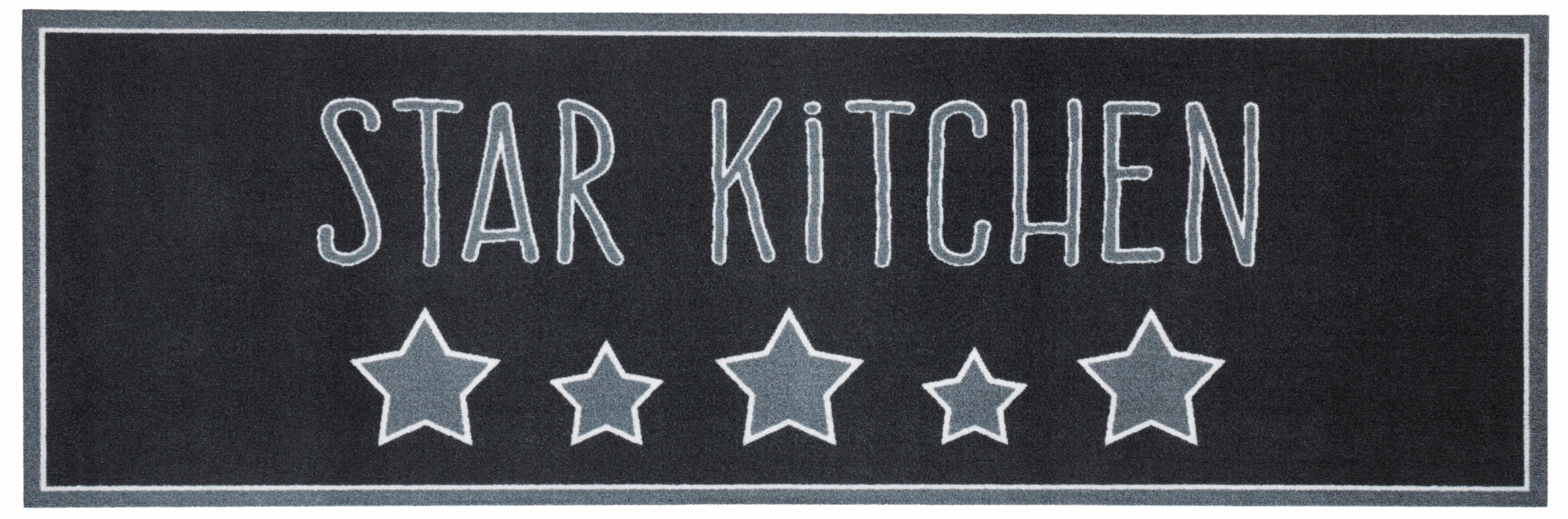 HANSE Home Küchenläufer »Star Kitchen«, rechteckig, 5 mm Höhe, Kurzflor, rutschhemmend, Schriftzug, Kitchen, Waschbar, Schriftzug