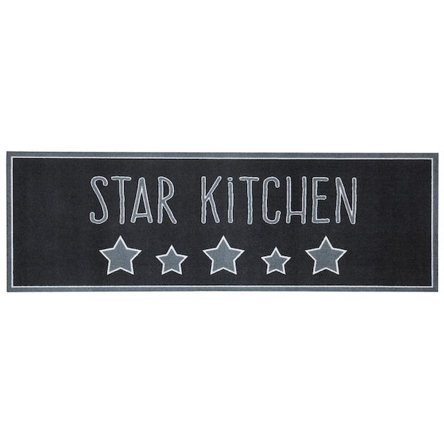 HANSE Home Küchenläufer »Star Kitchen«, rechteckig, Kurzflor,  rutschhemmend, Schriftzug, Kitchen, Waschbar, Schriftzug | BAUR