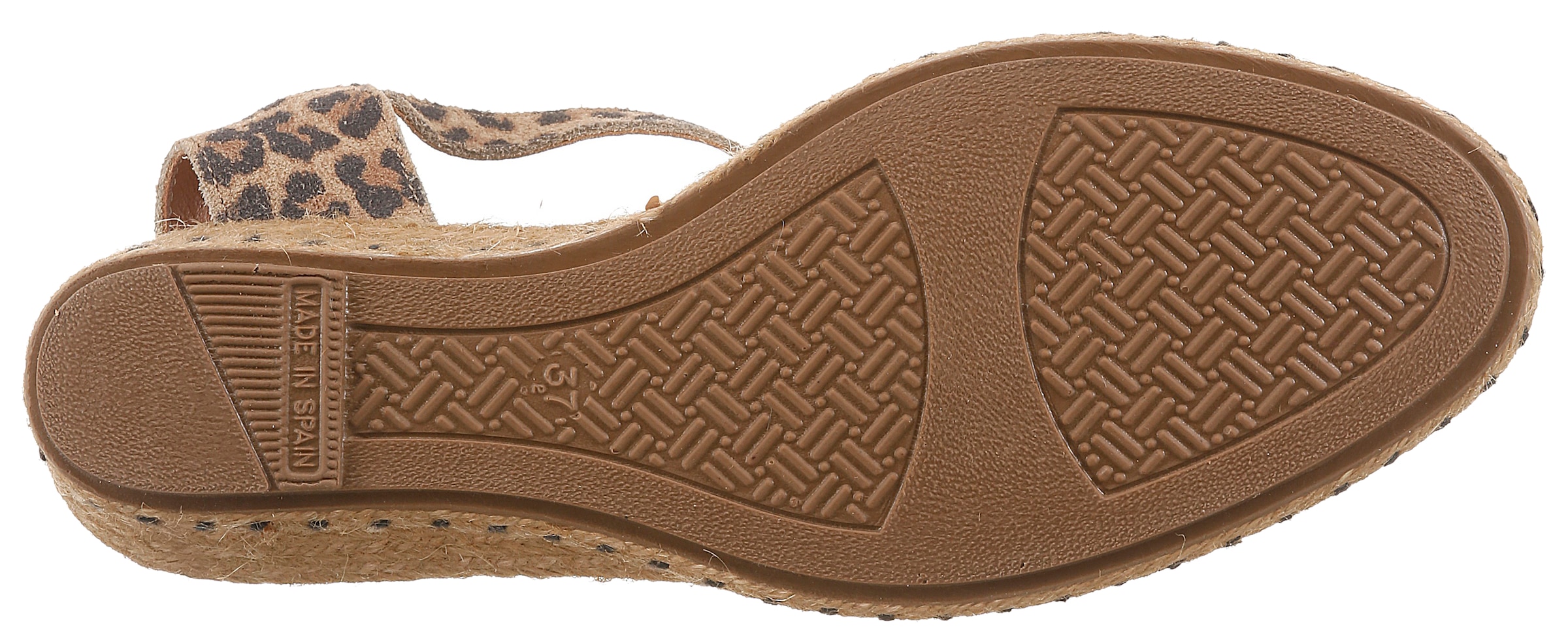 VERBENAS Slingpumps »MALENA LEO«  Keilsandalette, Sommerschuh, Urlaubsschuh im Leo-Look