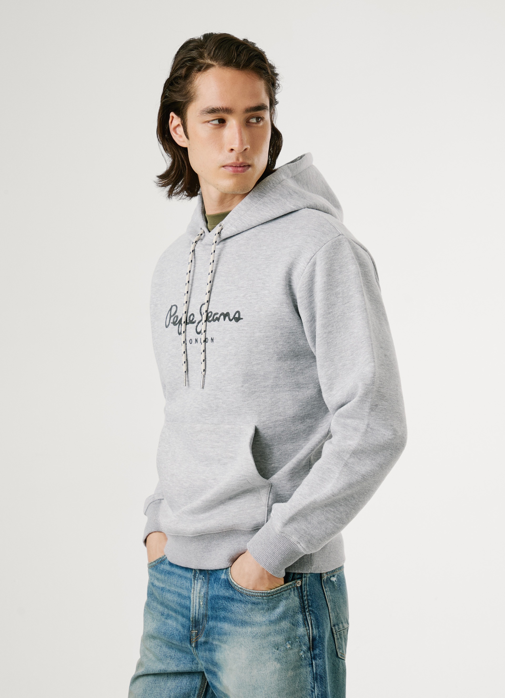 Pepe Jeans Hoodie "MACBETH MELANGE", Regular Fit mit Kordelzug günstig online kaufen