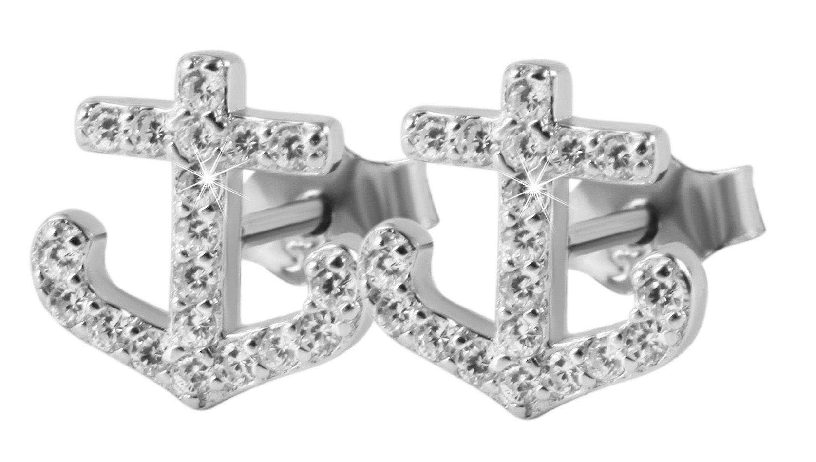 Adelia´s Paar Ohrhänger "Damen Ohrringe – Ohrstecker aus 925 Silber mit Zir günstig online kaufen