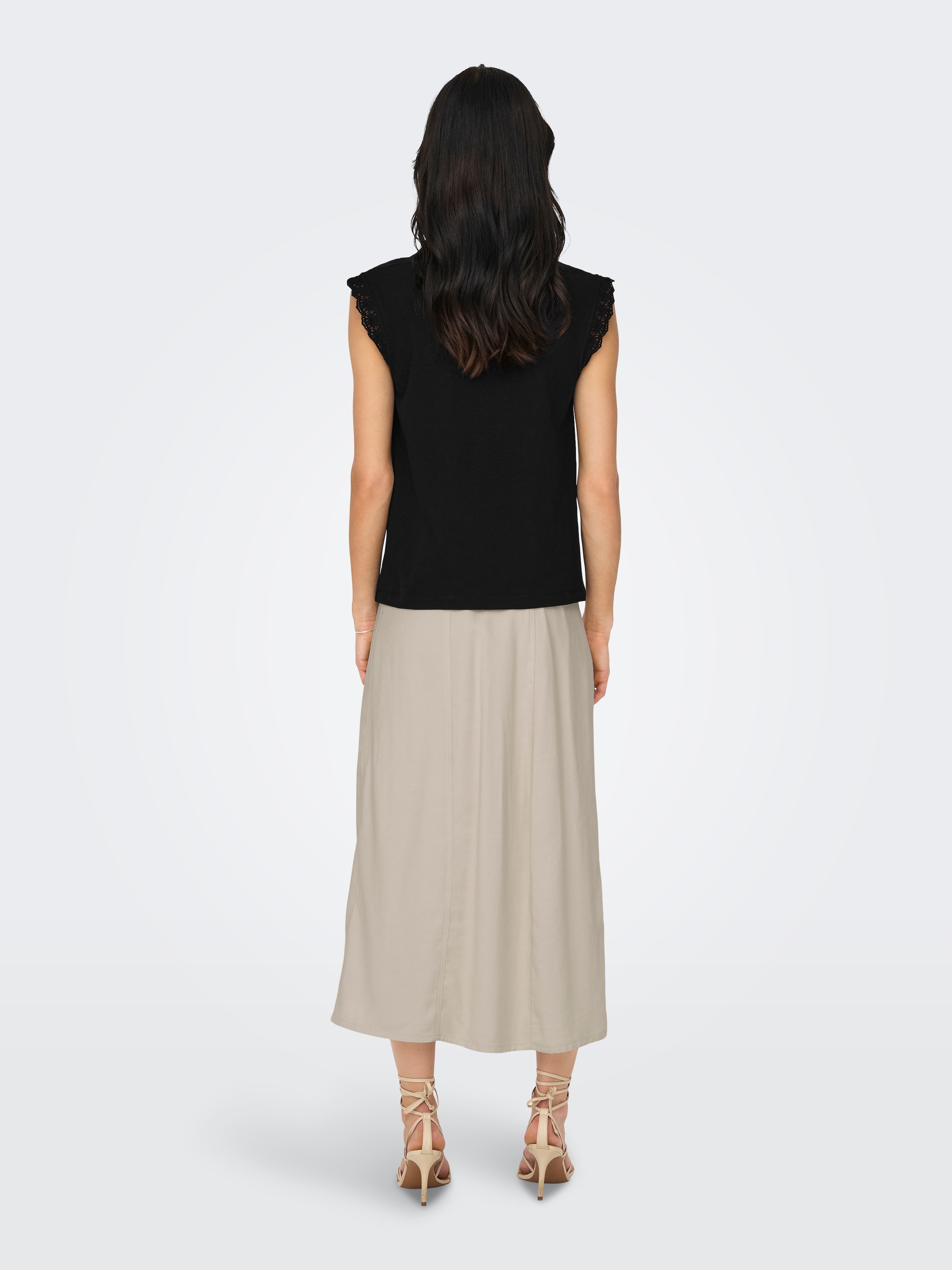 JDY Kurzarmshirt »JDYSALVA LIFE S/L CROCHET TOP JRS«