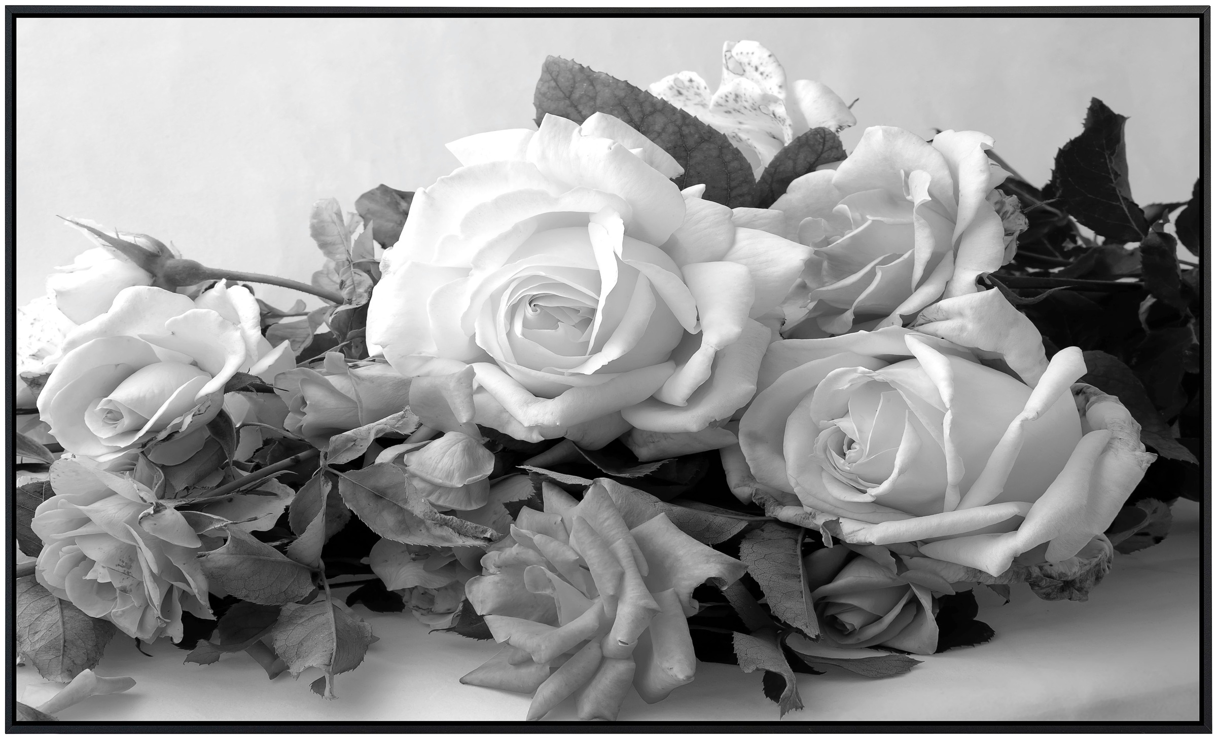 Papermoon Infrarotheizung »Blumen Schwarz & Weiß«, sehr angenehme Strahlungswärme