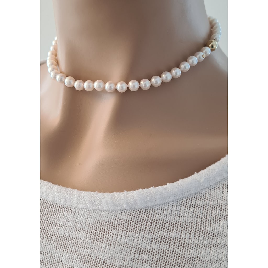 Firetti Perlenkette »Schmuck Geschenk Gold 585 Halsschmuck Halskette Perle«, Made in Germany - mit Akoyazuchtperle
