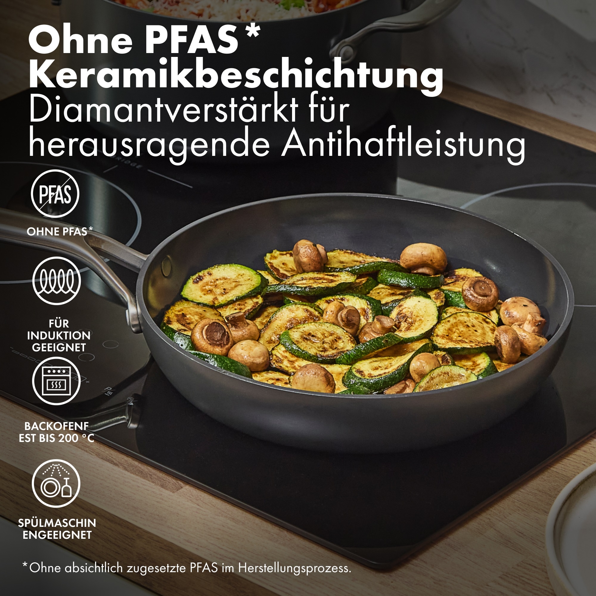 OXO Good Grips Bratpfanne »Ceramic Professional Antihaft-Bratpfannen-Set – 20 & 26 cm« Edelstahl Set, 2 tlg. das perfekte Duo für flexibles Kochen — klein und groß kombiniert