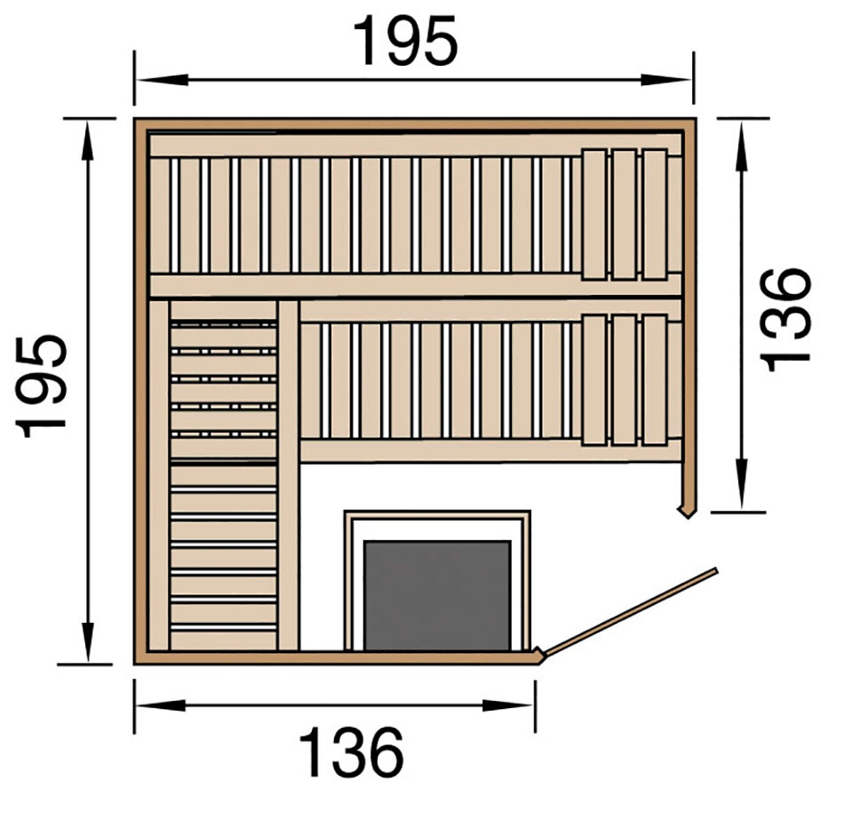 weka Sauna »Kemi«, 7,5 kW Bio-Ofen mit digitaler Steuerung