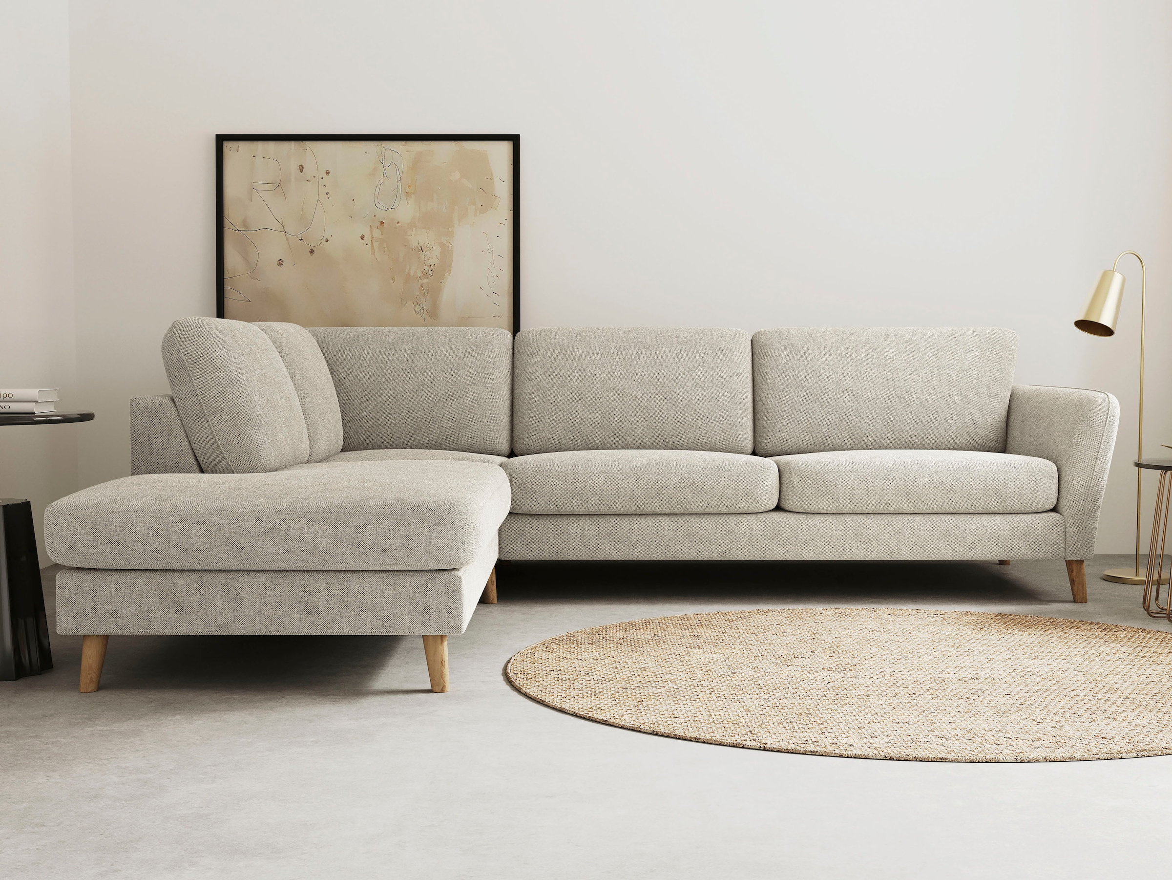 Home affaire Ecksofa "MARSEILLE 278/202 cm, L-Form, Ottom. rechts/links, ve günstig online kaufen