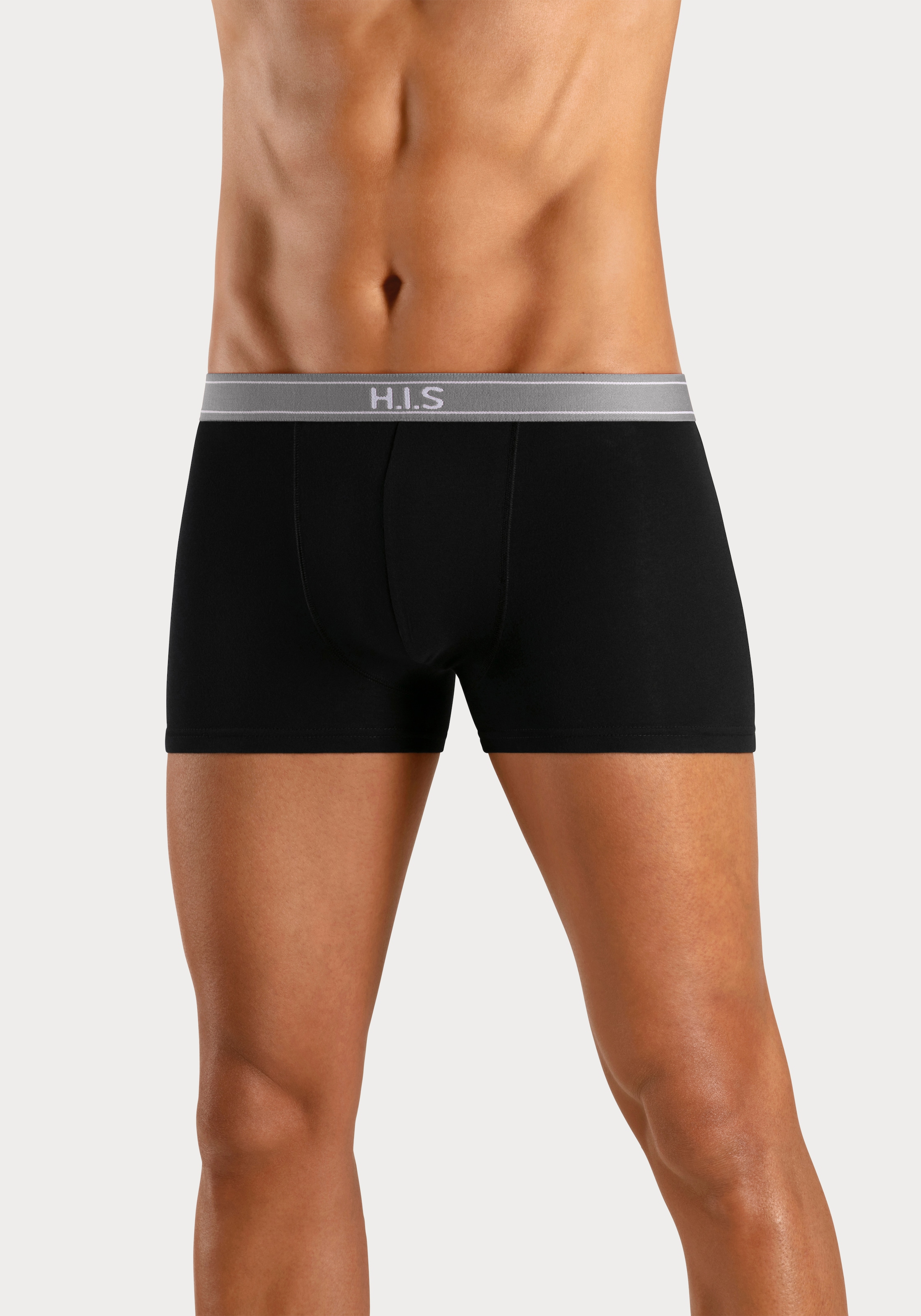 H.I.S Boxer »Boxershorts für Herren«, (Packung, 5 St.), mit Steifen und Logo im Bund