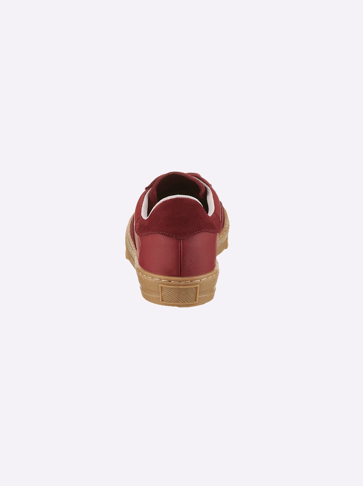 Sneaker HEINE, Damen, Gr. 41, rot (bordeaux), Glattleder, Leder, Veloursleder, Schuhe Sneaker 3