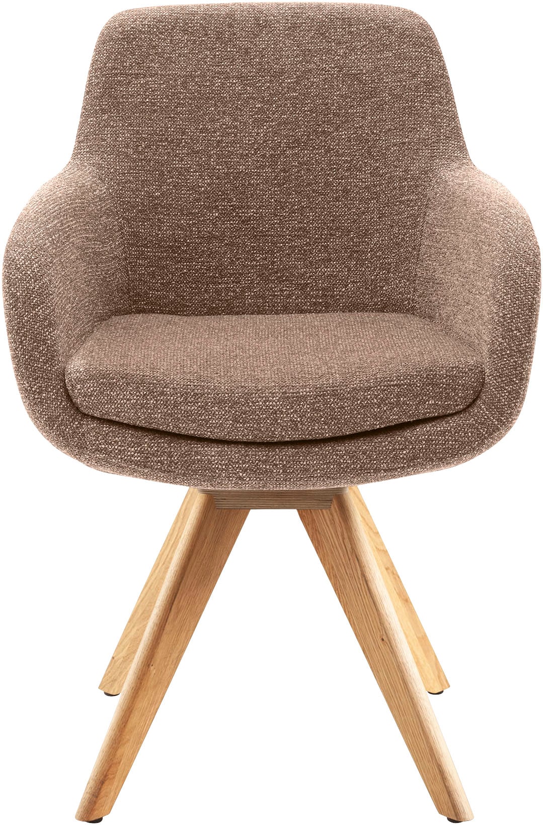 Musterring Esszimmerstuhl »Tavia«, (Set), 2 St., Chenille, Stativgestell Eiche Bianco, Drehfunktion optional, diverse Farben