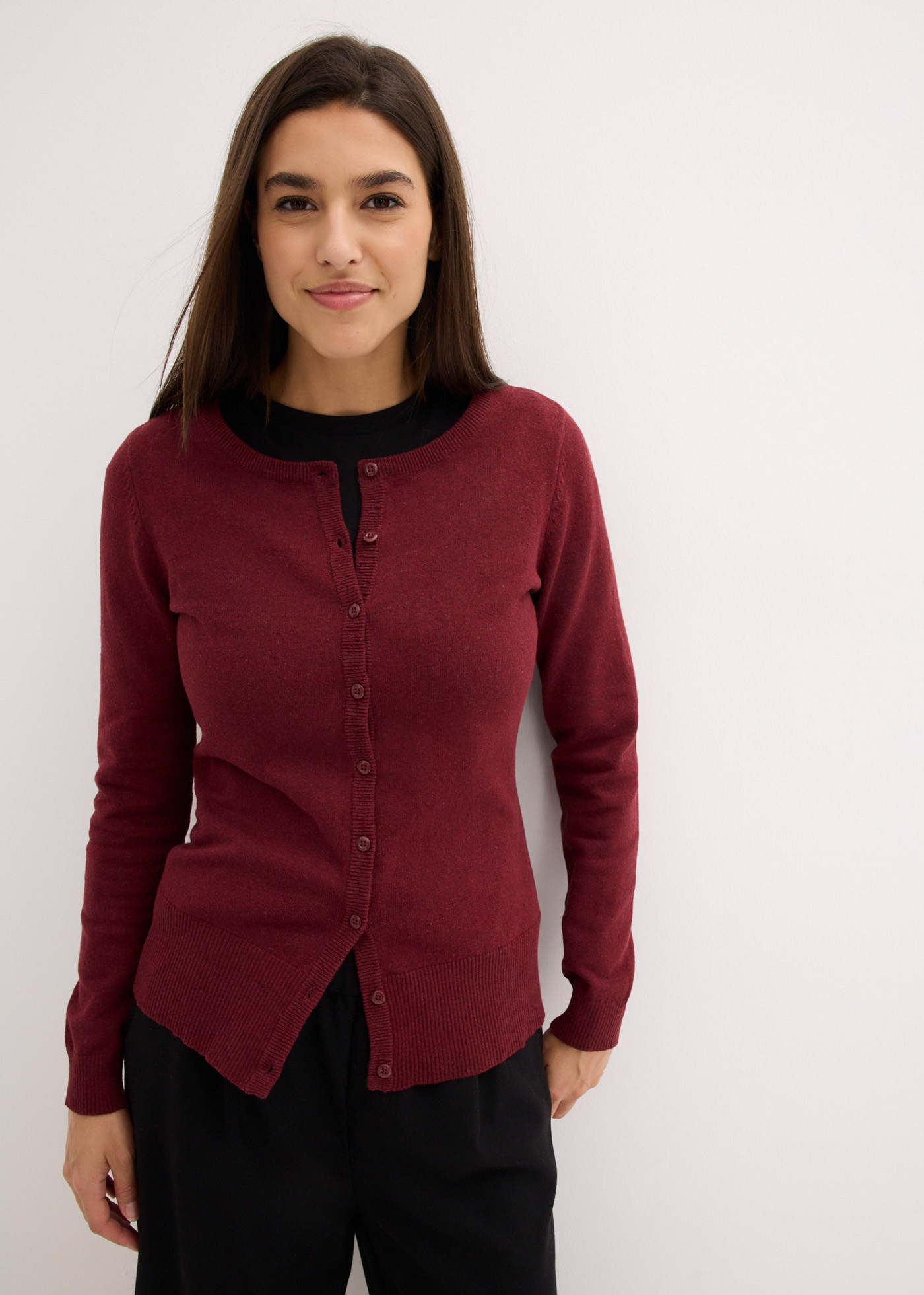 bonprix Strickjacke mit dezenter Knopfleiste günstig online kaufen