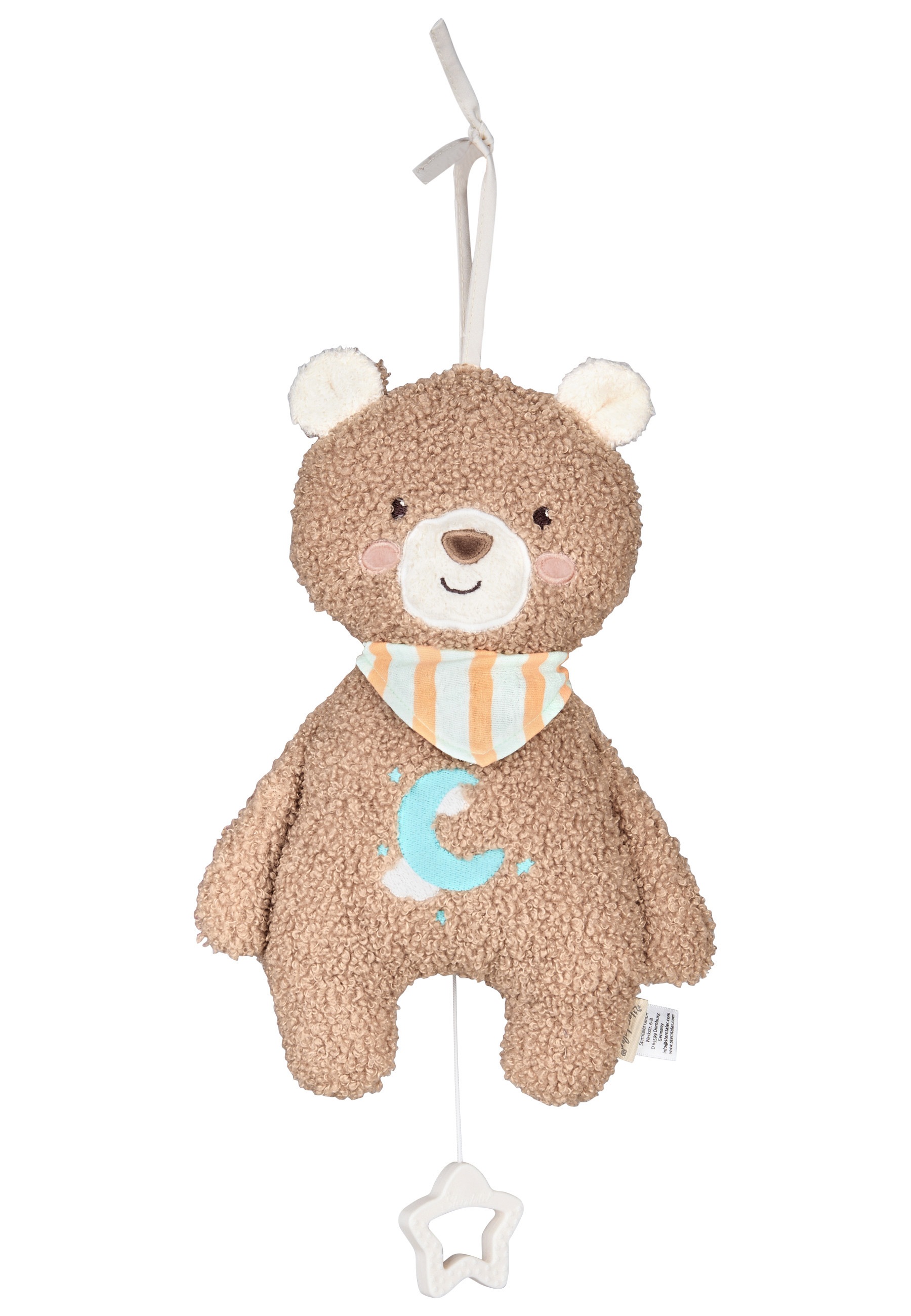 STERNTALER Kinder Spieluhr "Bär Bo, L", braun, Flauschstoff, Jersey, B:19cm H:27,5cm T:5,5cm, Spieluhren