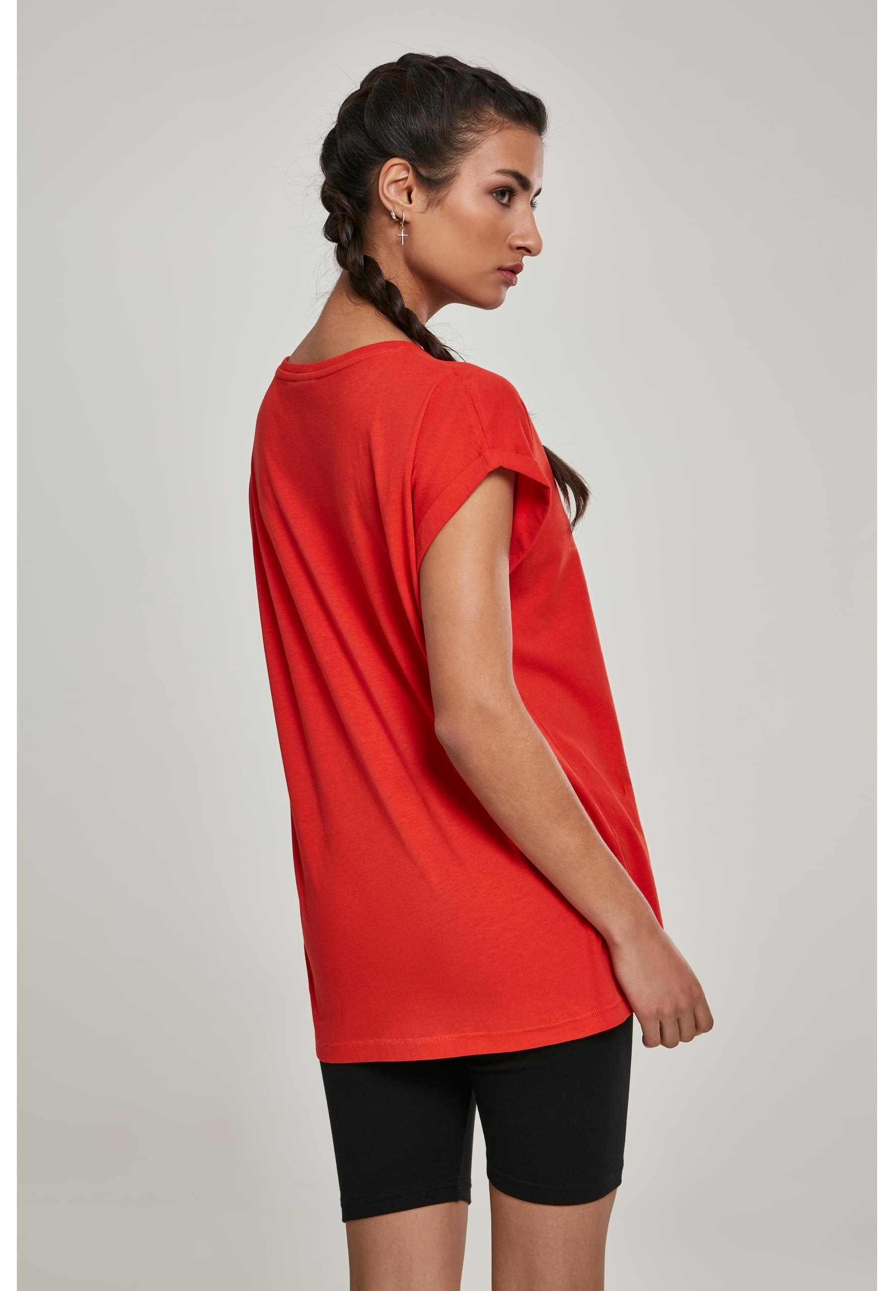URBAN CLASSICS Kurzarmshirt »Urban Classics Damen Ladies Extended Shoulder Tee«, (1 tlg.)