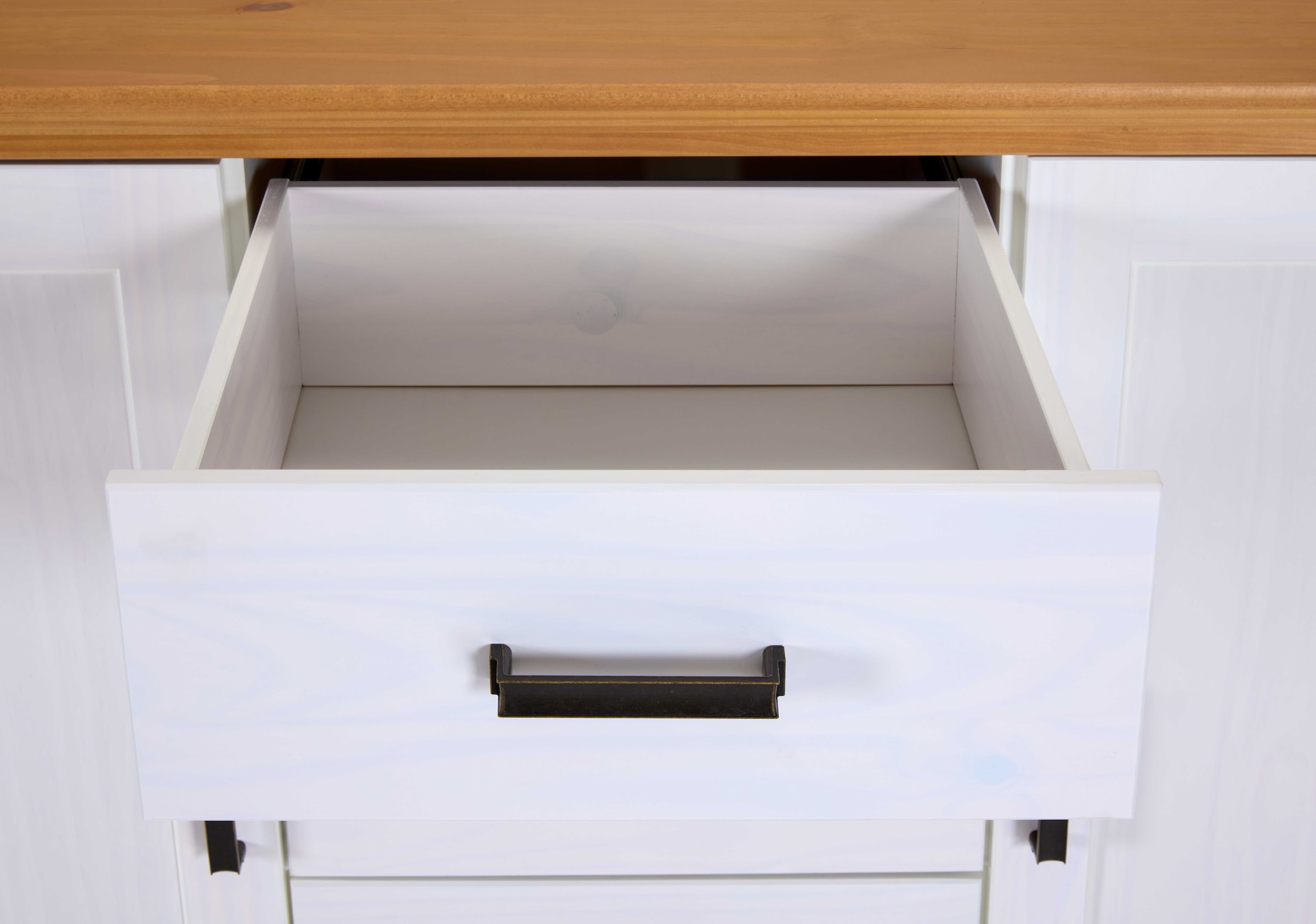 Inter Link Sideboard »Maluno« 1 Stk. tlg. Kiefer Massiv, Soft-Close, Stauraum, BxTxH: ca. 166,4 x 48,3 x 104 cm