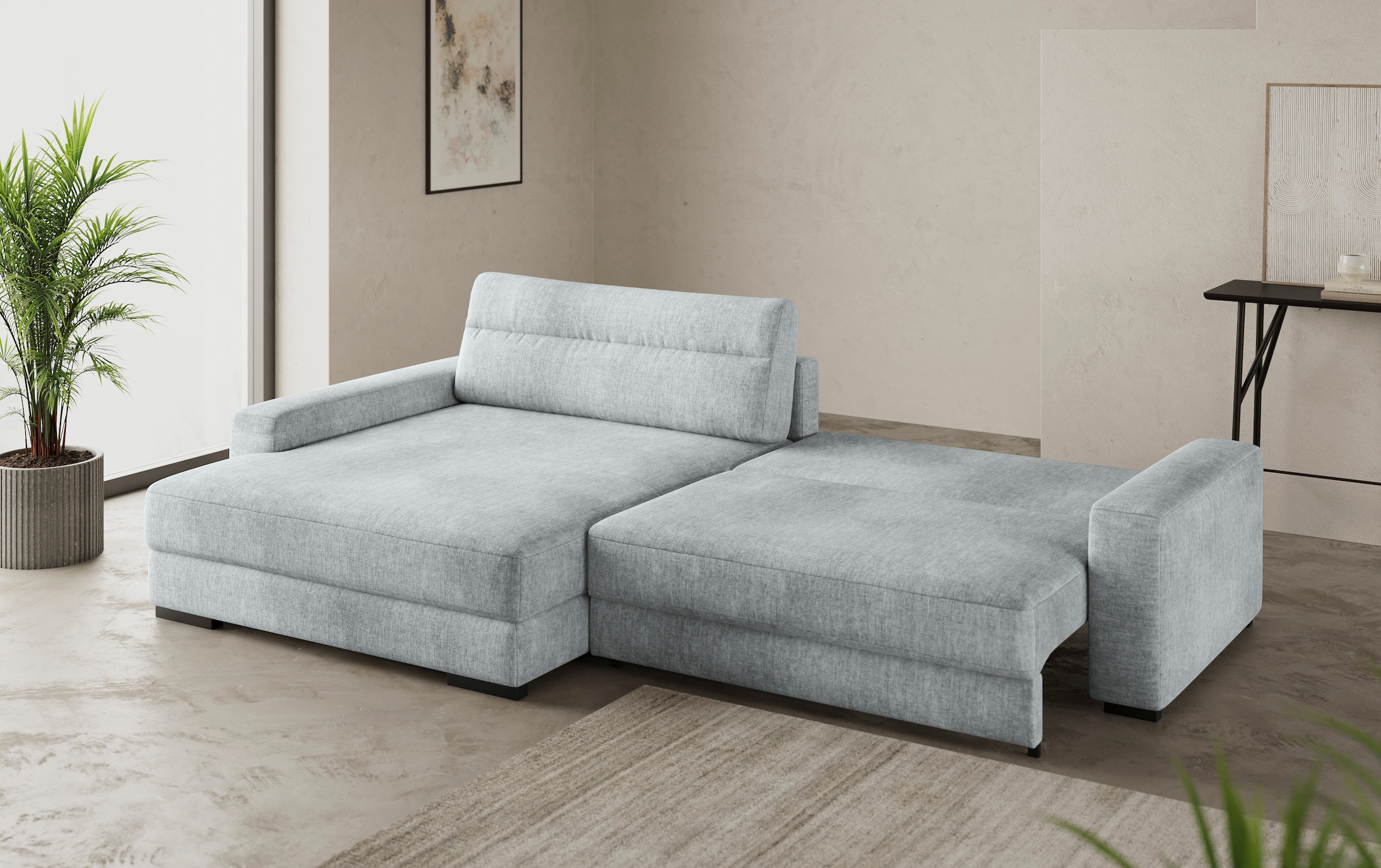 Mr. Couch Ecksofa »Marcello L-Form«, inklusive EasyBett und Bettkasten