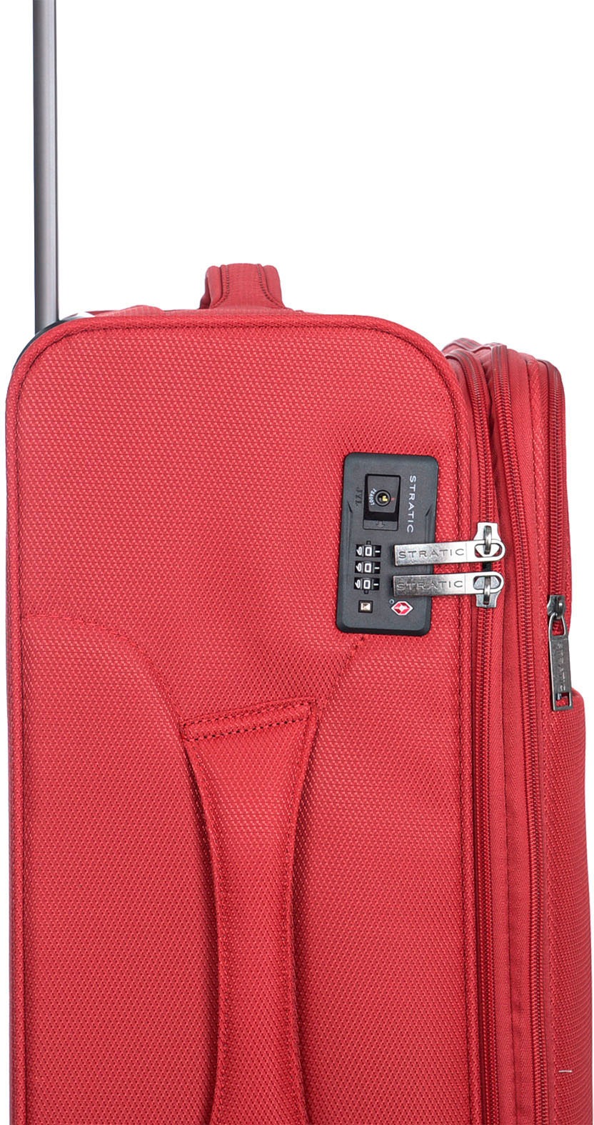 Stratic Weichgepäck-Trolley »Stratic Light + M, red«, 4 Rollen, Reisekoffer Reisegepäck Aufgabegepäck TSA-Zahlenschloss