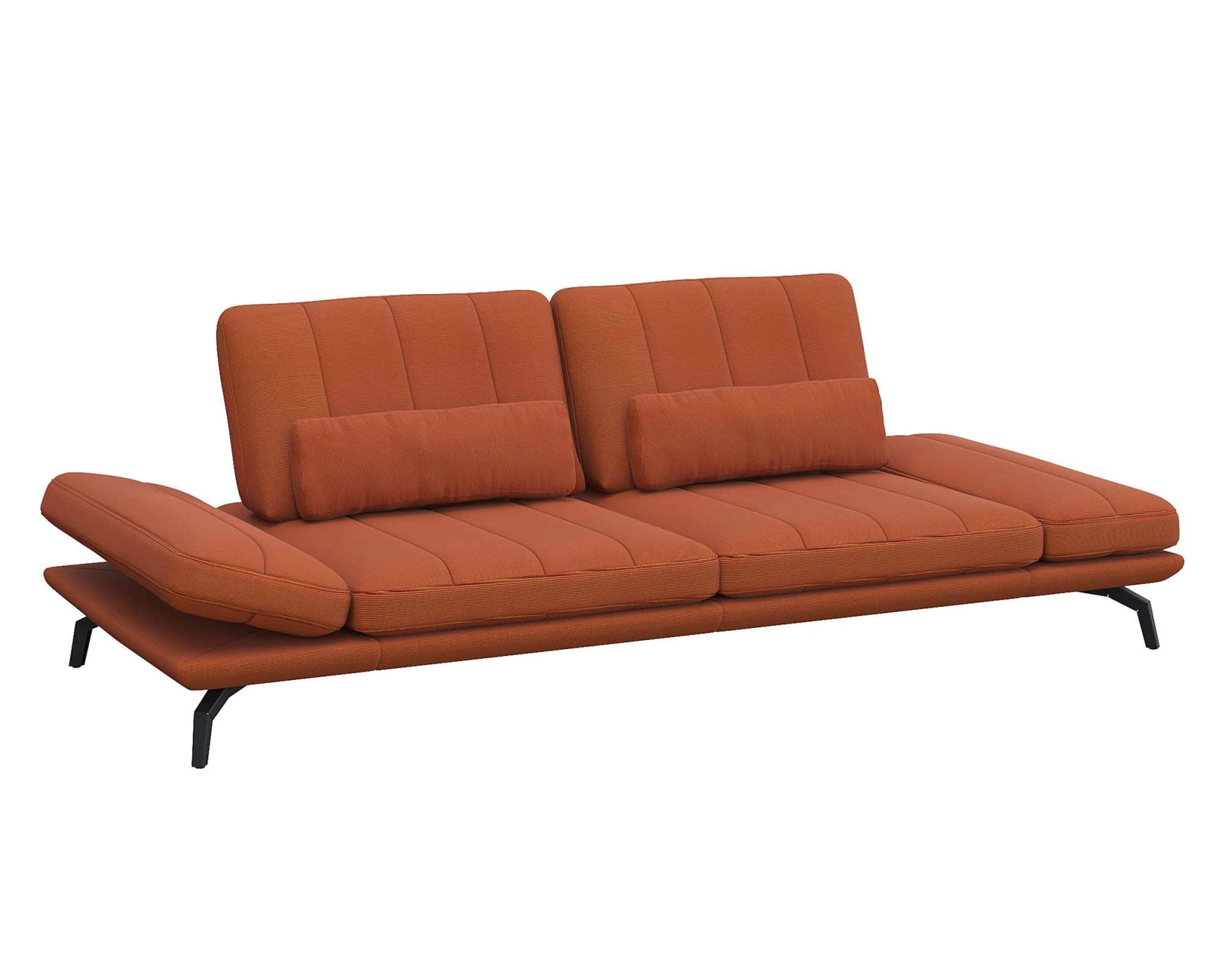 FLEXLUX 3-Sitzer »Tropea Funktionssofa, Designsofa, Relaxfunktion, TV-Couch,«, mit Armteilverstellung sowie Sitztiefenverstellung, Breite 252 cm