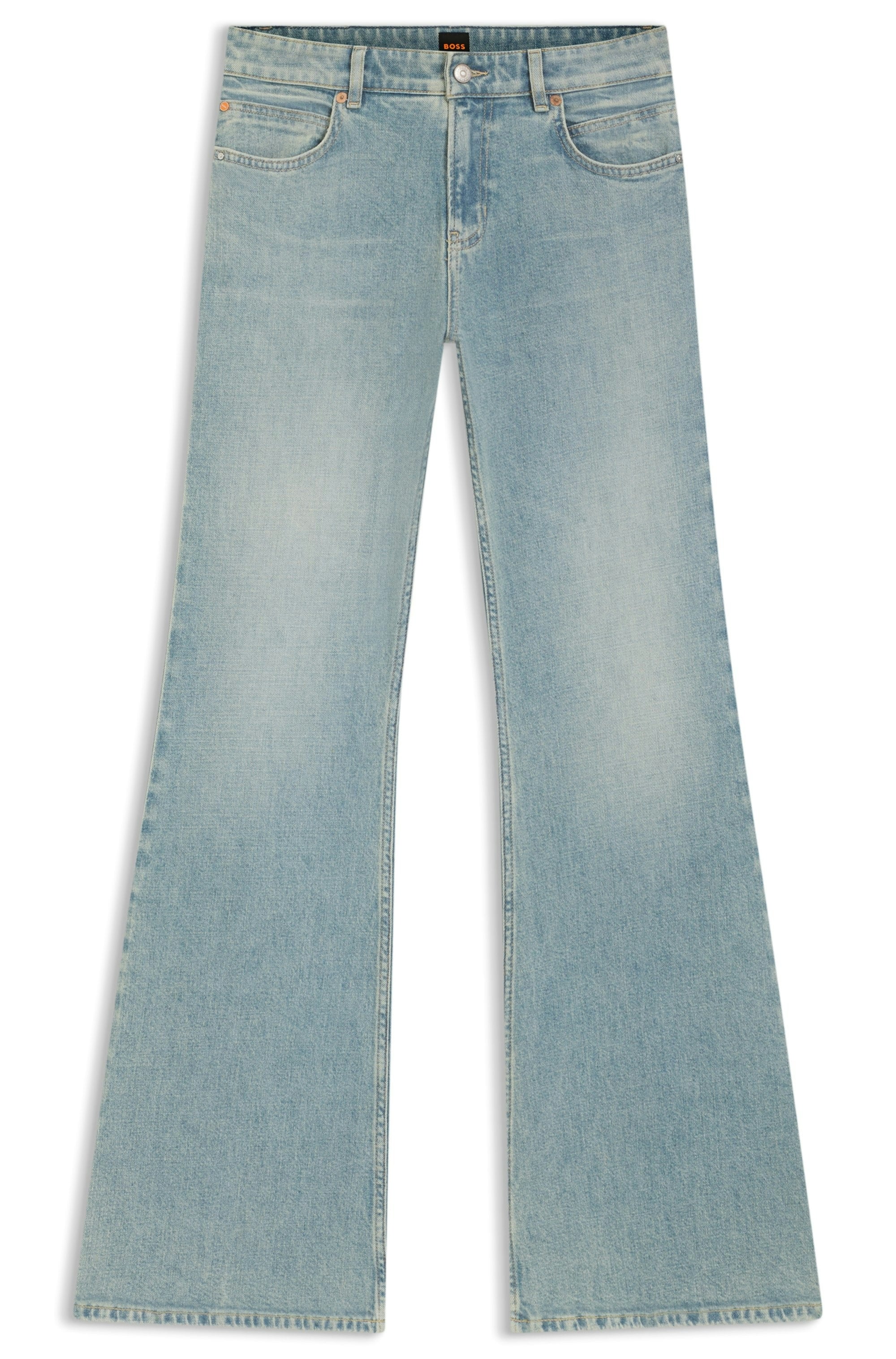 BOSS ORANGE Weite Jeans »SOFT BOOTCUT 2.0 Premium Damenmode« Flare-Fit, Low Waist