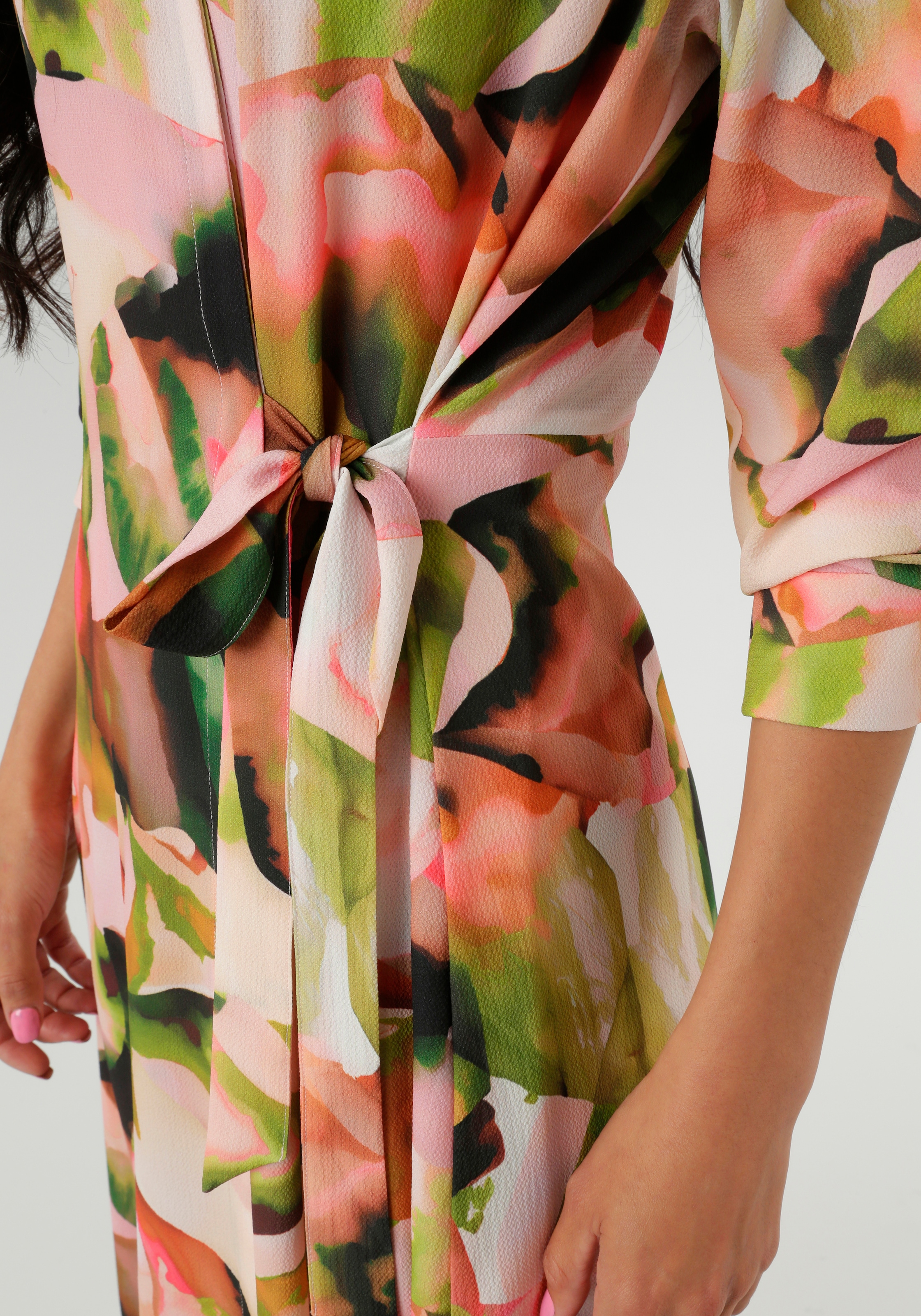 Aniston SELECTED Blusenkleid, mit seitlichem Bindedetail - NEUE KOLLEKTION