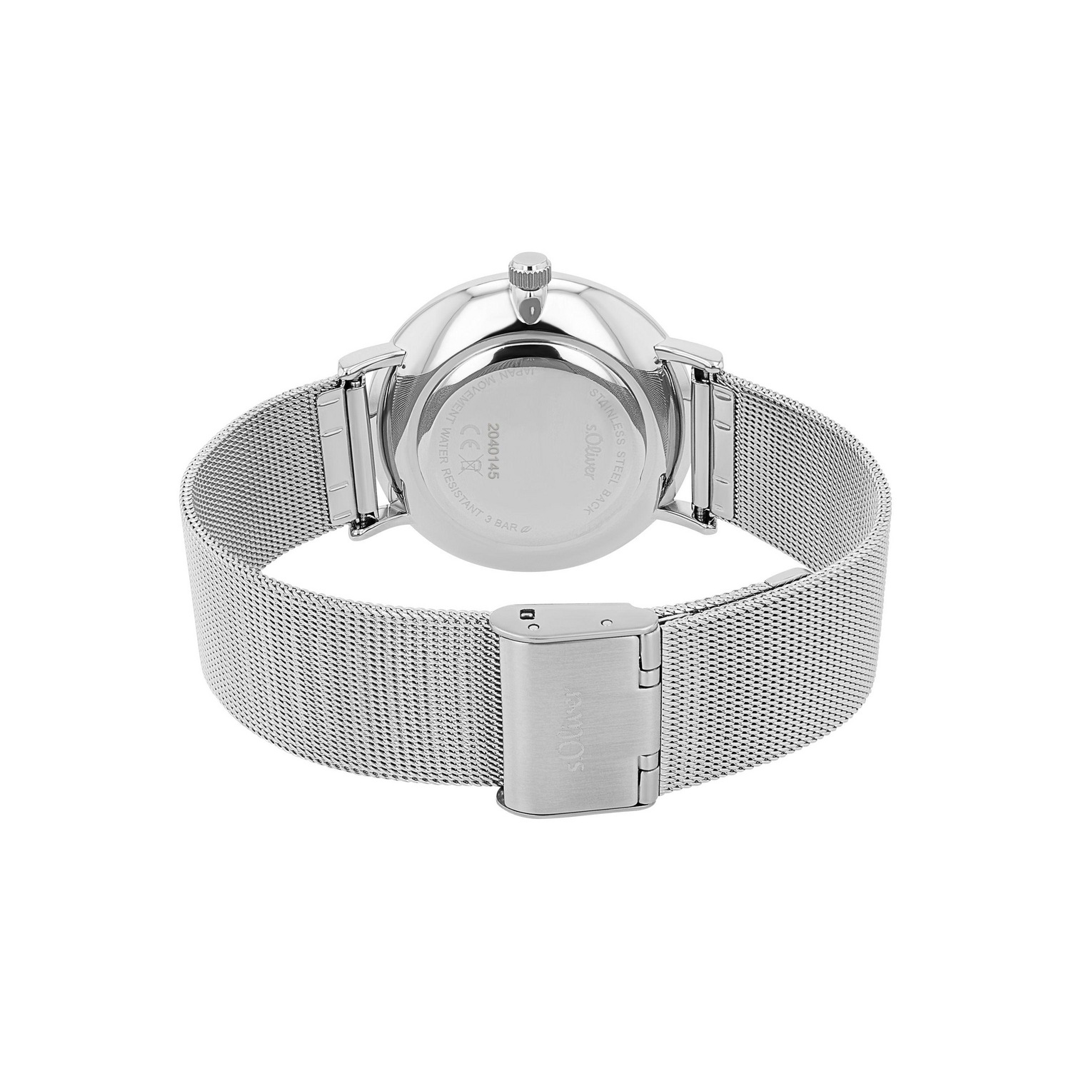 s.Oliver Quarzuhr, Armbanduhr, Herrenuhr, Edelstahlarmband, analog