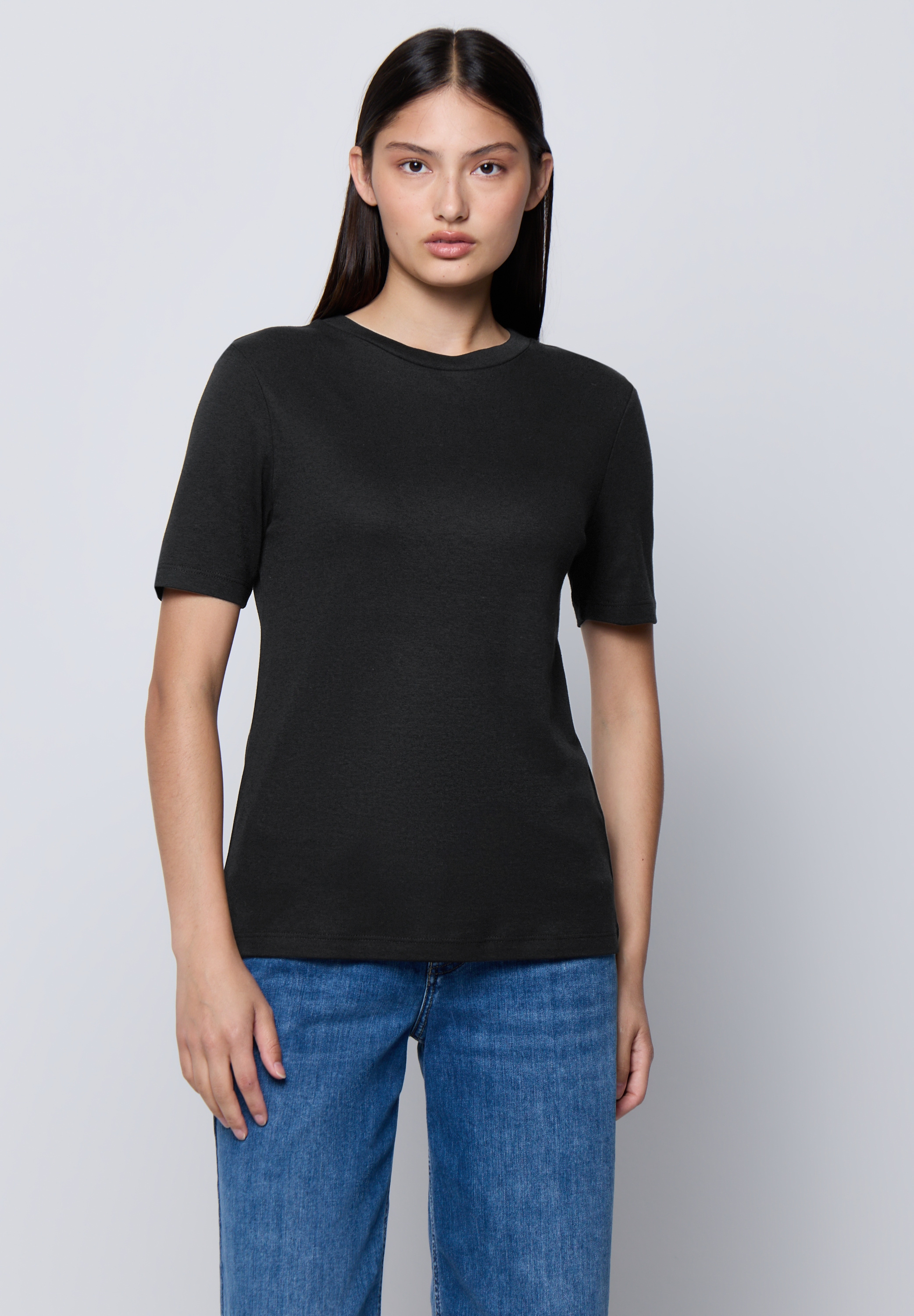 STREET ONE STUDIO Rundhalsshirt, Basic günstig online kaufen
