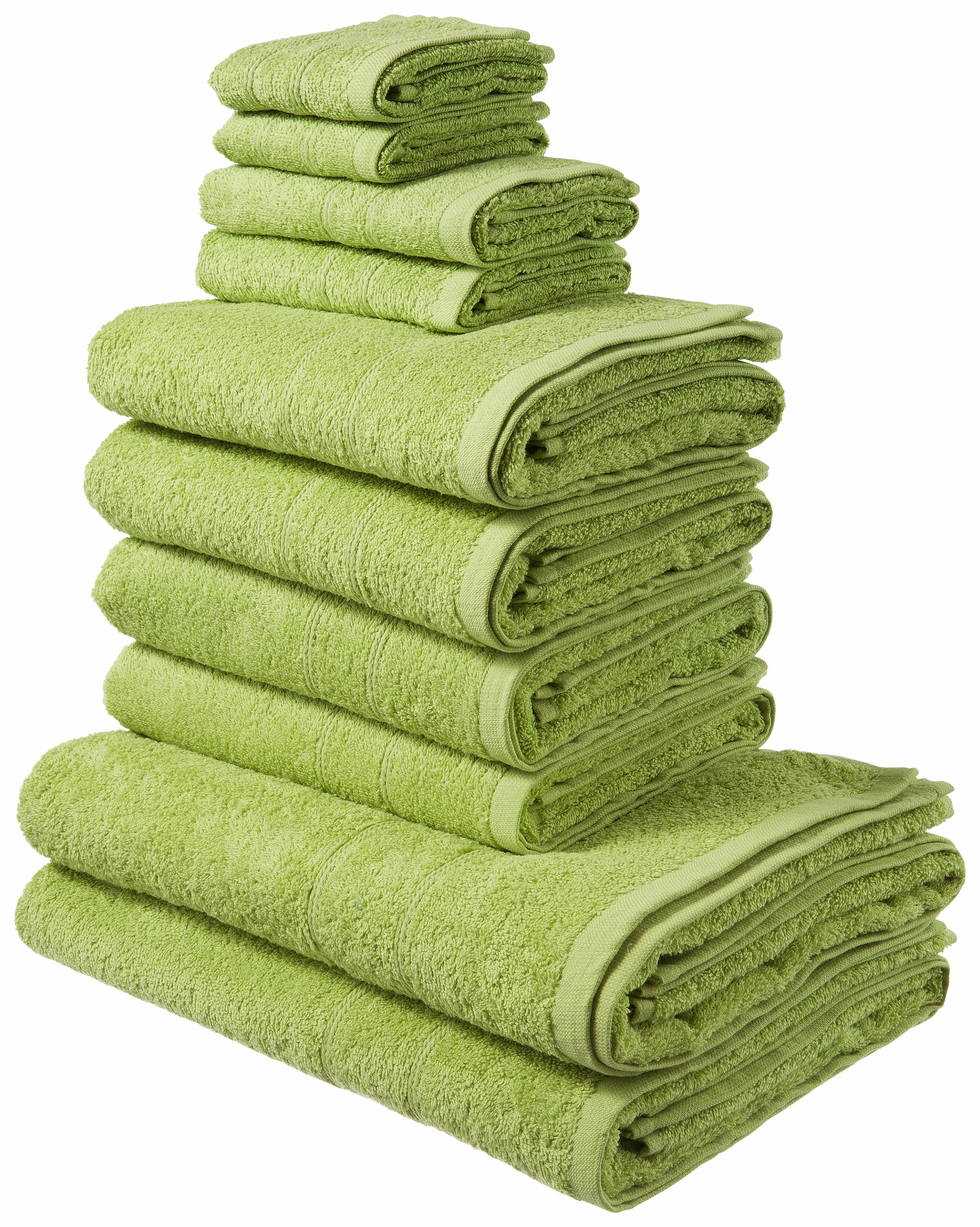 my home Handtuch Set, Handtuchset 100% feiner auf aus Baumwolle 10 »Inga«, Bordüre, Walkfrottee, Rechnung tlg., Set BAUR | mit Handtücher