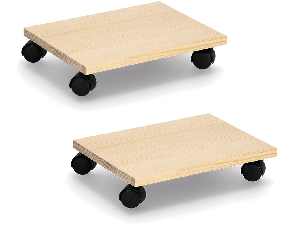 ZELLER PRESENT Transportwagen, B:27,5cm H:75cm L:35cm, beige, Transportwagen, Kiefernholz, 100% FSC