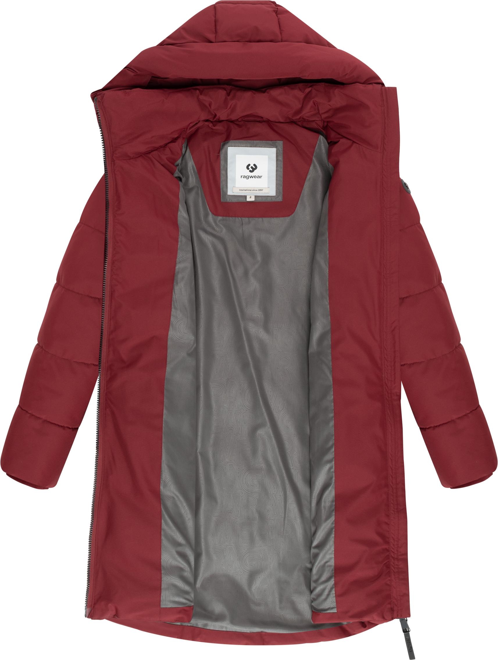 Ragwear Steppmantel »Natalin YOUMODO«, Warmer Damen Wintermantel mit V-Steppung und Kapuze