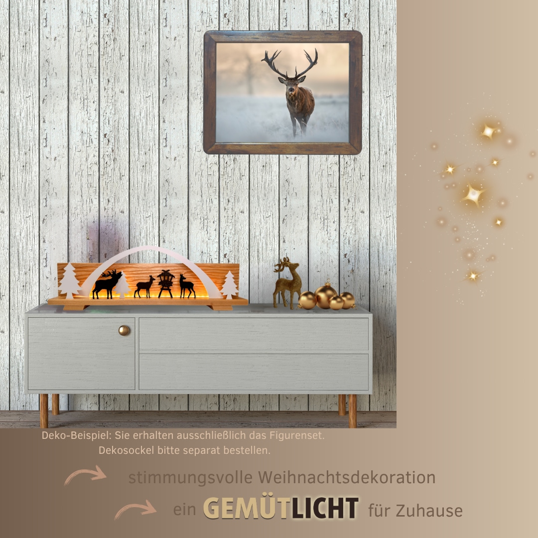 Weigla Dekofigur "Figurenset "Wald" für WEIGLA Dekosockel, aus Holz" Erzgeb günstig online kaufen