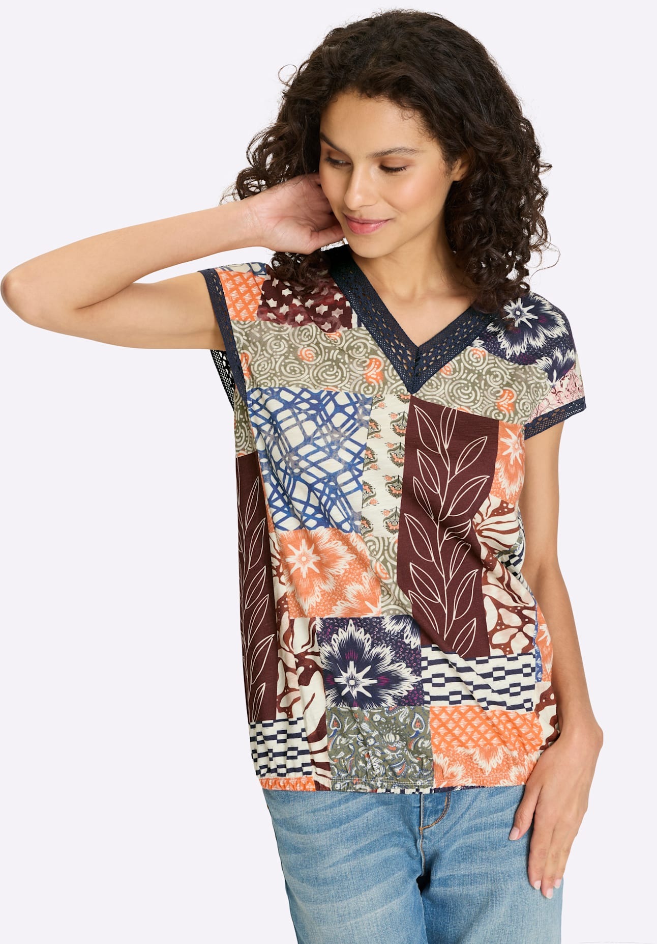 heine Kurzarmshirt "Druck-Shirt", 1 tlg. günstig online kaufen