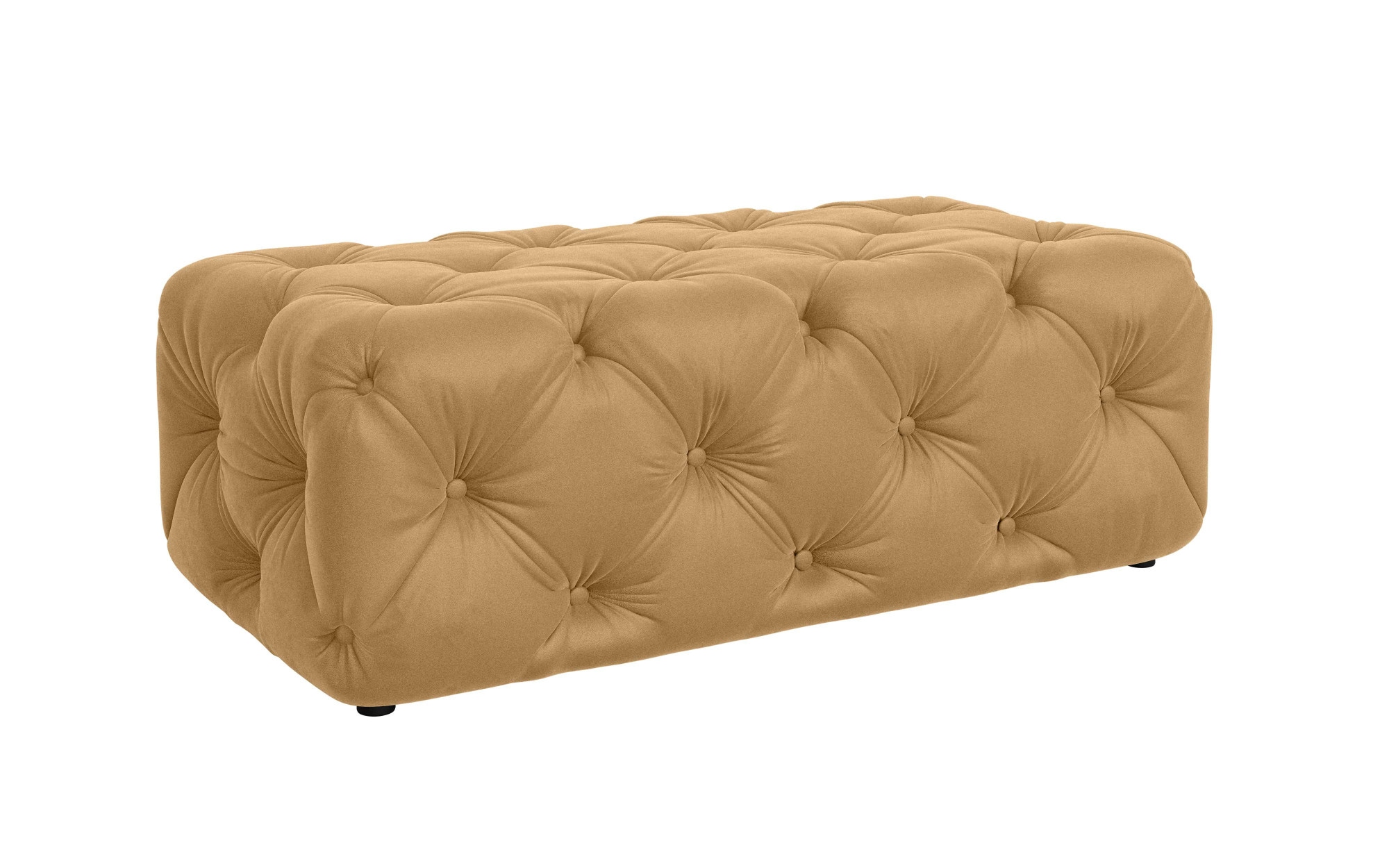 Places of Style Polsterhocker »FOLLINA«, Polsterhocker mit klassischer Chesterfield-Knopfheftung