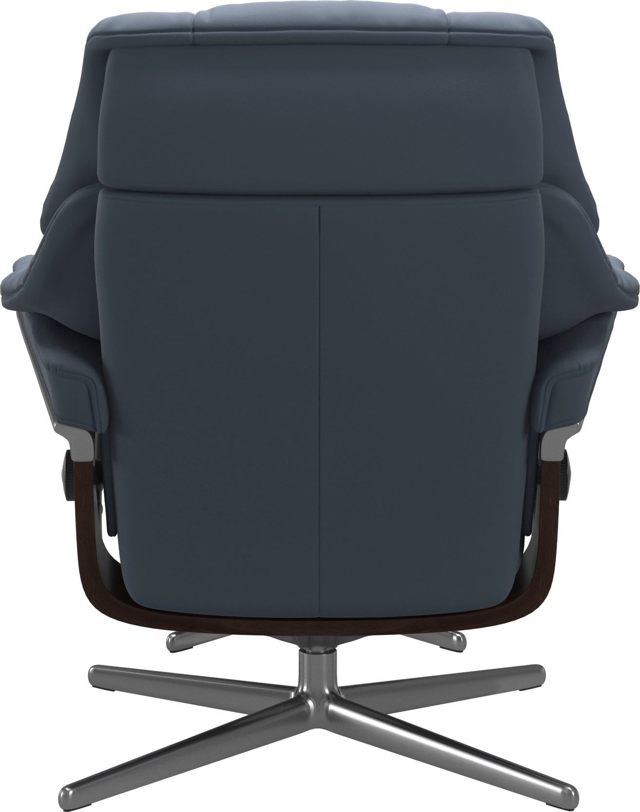 Stressless® Relaxsessel »Reno«, (Set, Relaxsessel mit Hocker), mit Hocker, mit Cross Base, Größe S, M & L, Holzakzent Braun