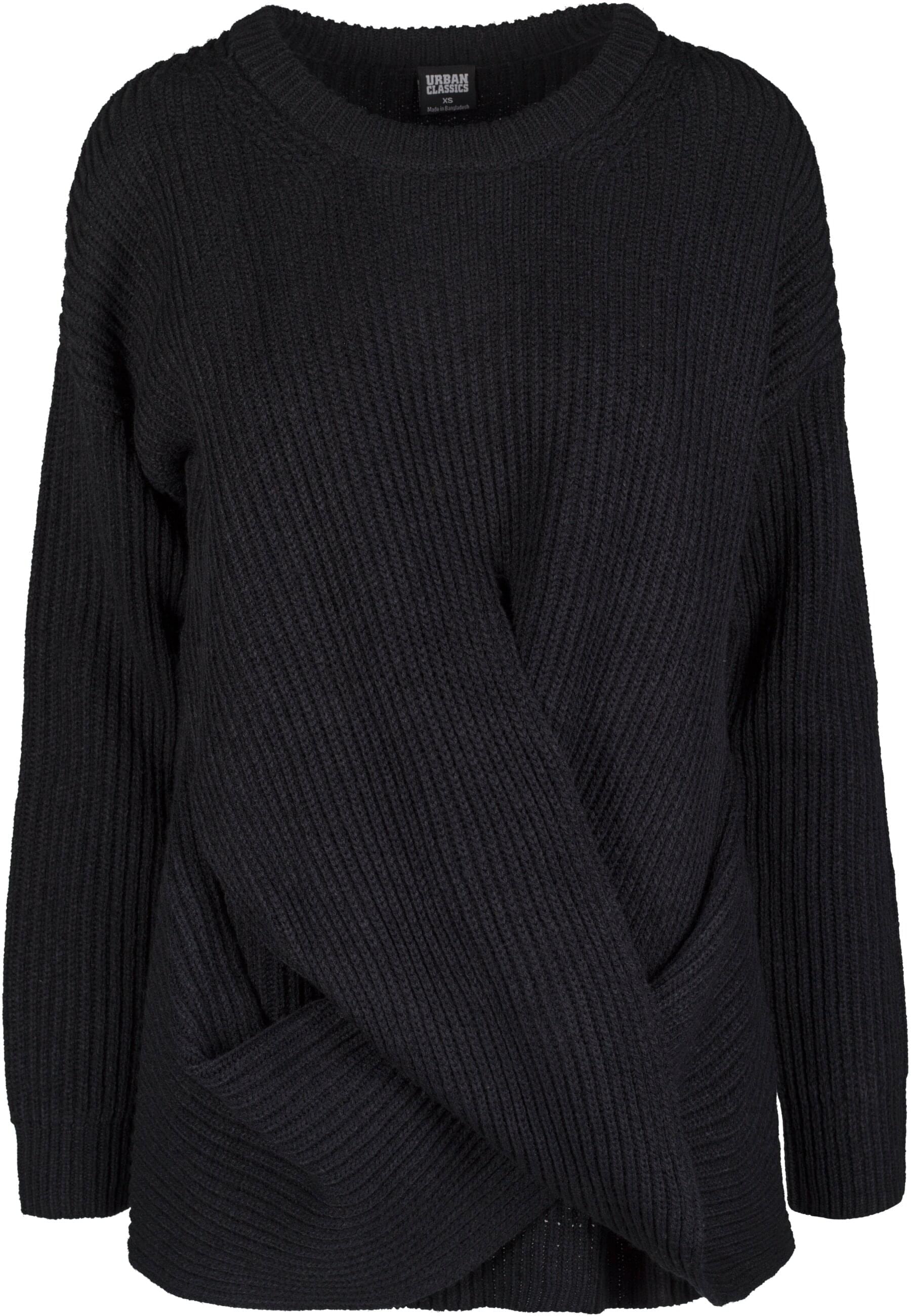 URBAN CLASSICS Rundhalspullover "Urban Classics Damen Ladies Wrapped Sweater"