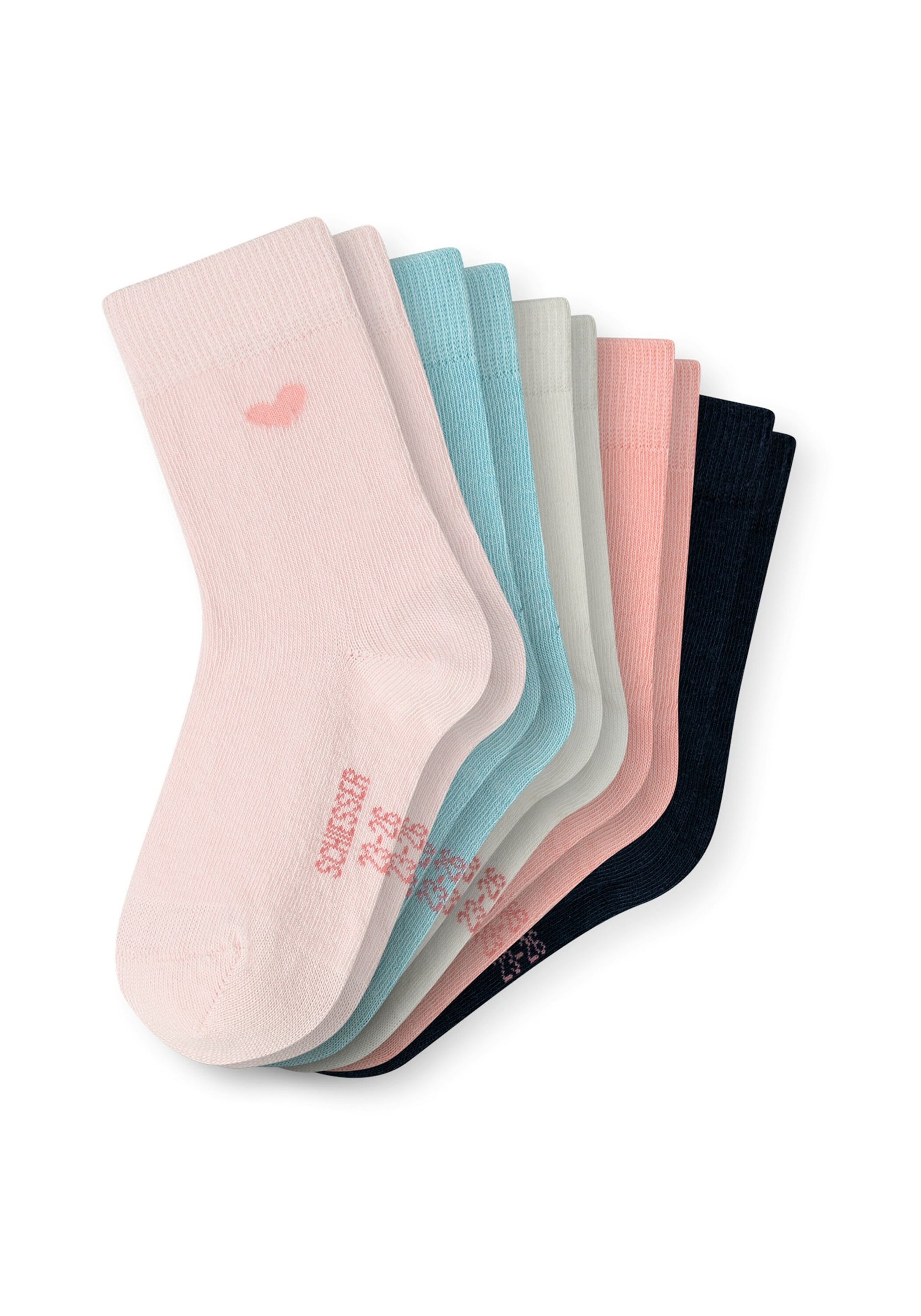 SCHIESSER Kinder Kurzsocken "Socken Legwear Kids 5er Pack", Gr. 27rosa, Obermaterial: 75% Baumwolle CO. 24% Polyamid PA. 1% Elasthan EL., Socken