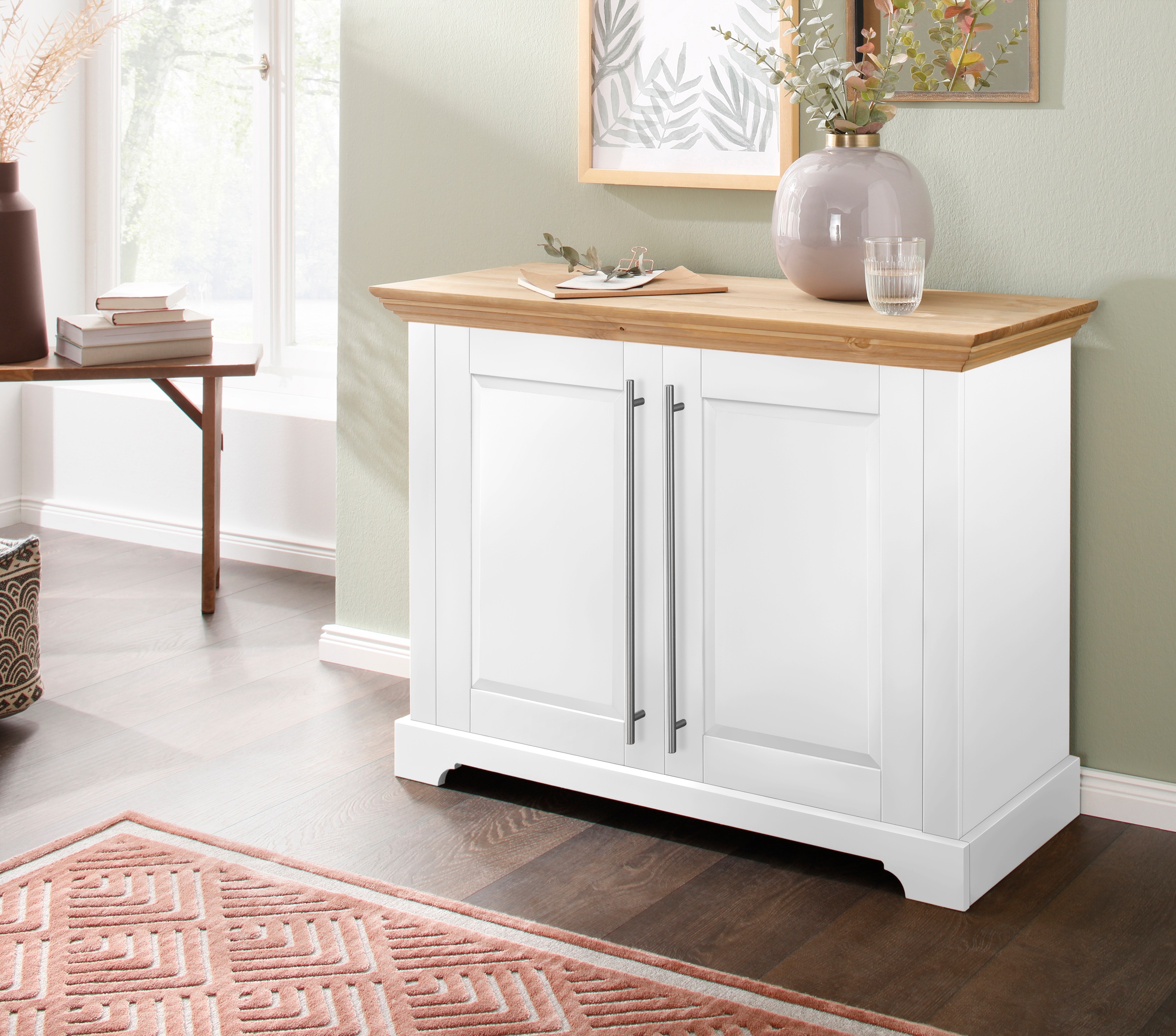 OTTO home Sideboard "Melissa" Kommode im klassischen Landhausstil, Massivho günstig online kaufen