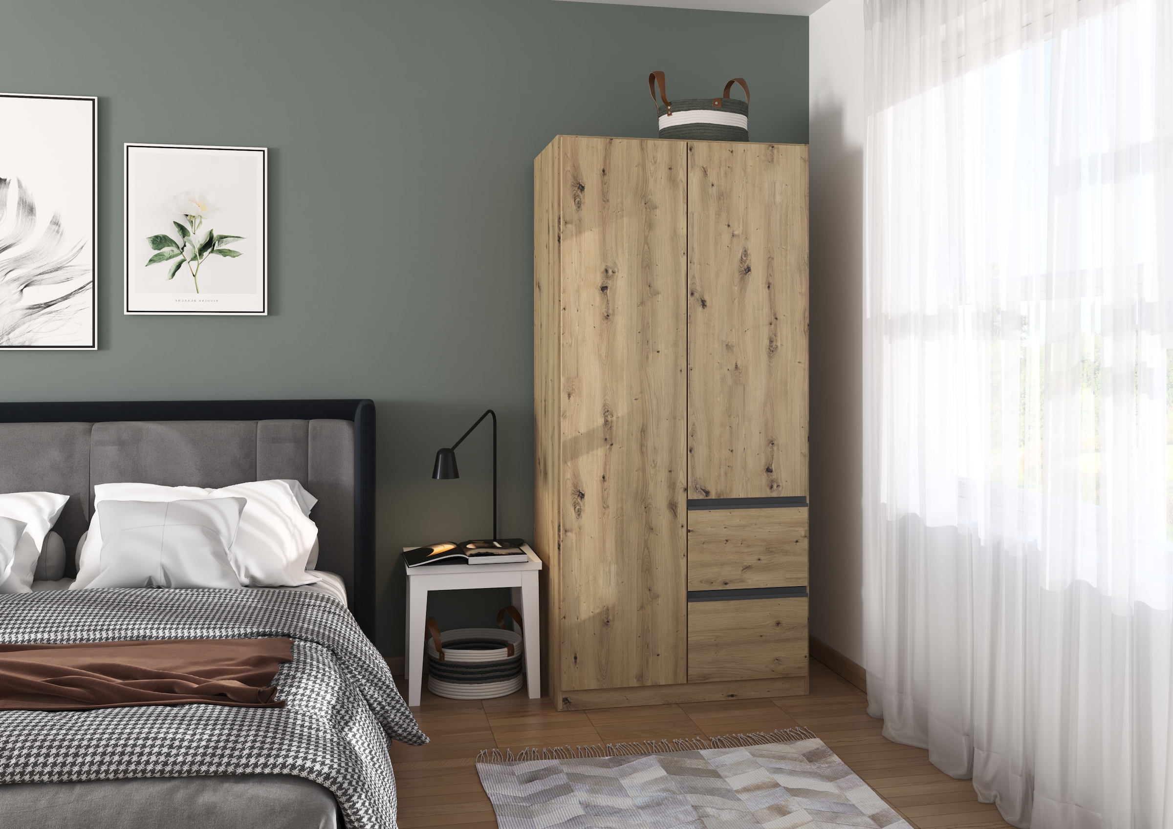 rauch Drehtürenschrank »Kleiderschrank Schrank Garderobe Wäscheschrank COSTA«, Breite 91 cm grifflose Front mit Push-to-Open Funktion MADE IN GERMANY