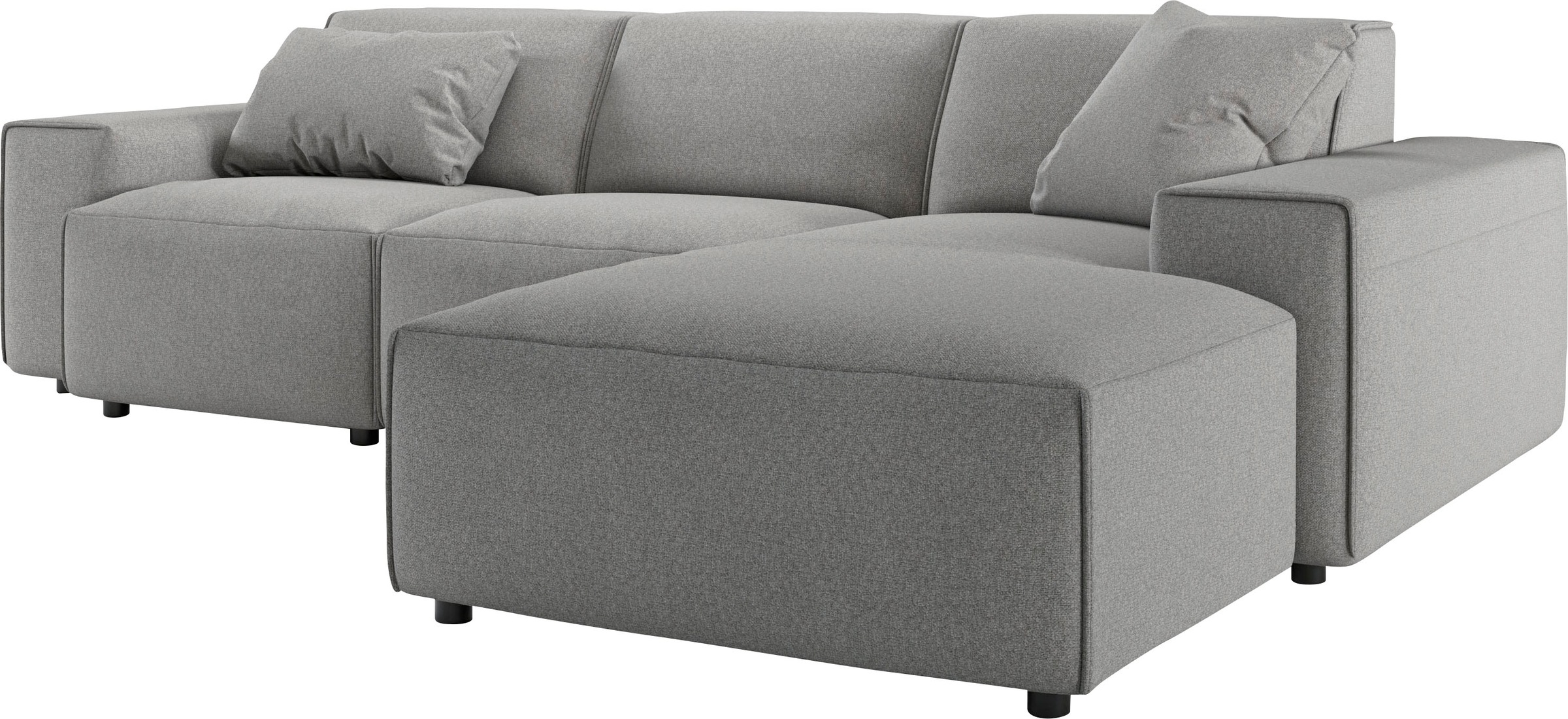 andas Ecksofa »Glimminge L-Form auch in Breitcord, Feincord + Easy care-Bezug,«, Breite 264, Zierkissen