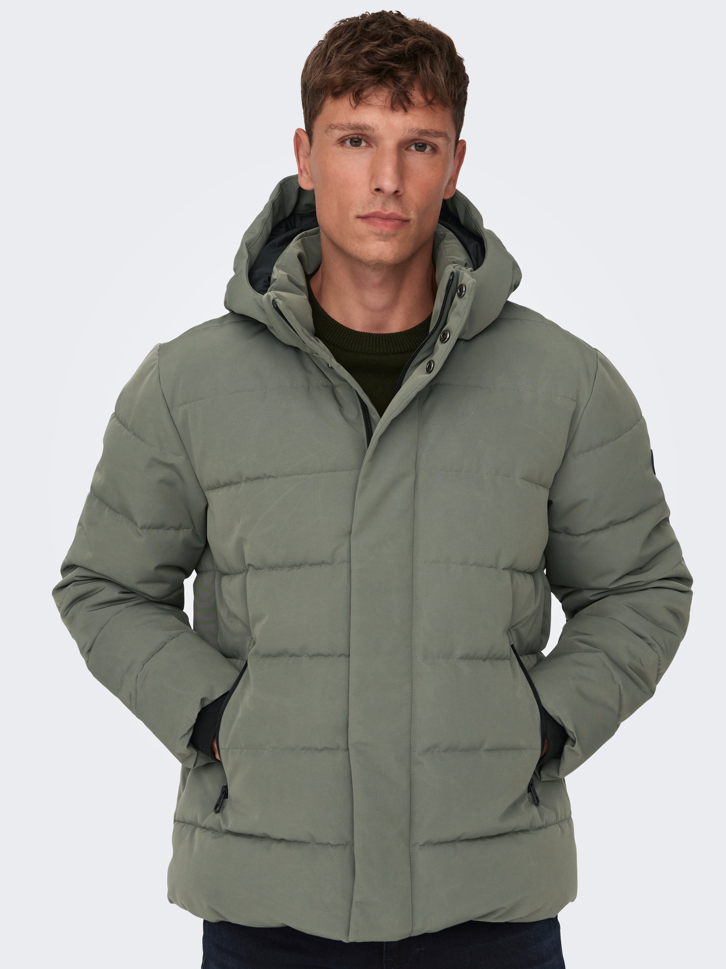 ONLY & SONS Steppjacke "ONSCAYSON PUFFA OTW NOOS" mit Kapuze günstig online kaufen
