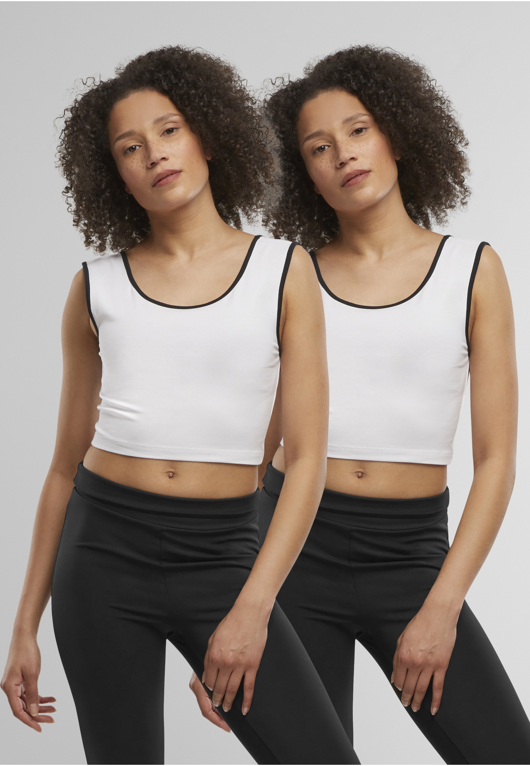 URBAN CLASSICS T-Shirt »Urban Classics Ladies Contrast Cropped Top« 1 Stk.