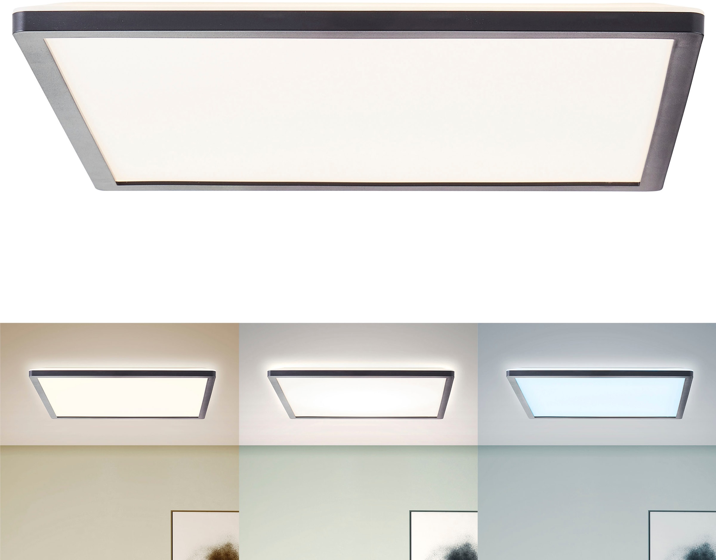 my home LED Deckenleuchte »Enno«, 1 flammig-flammig, dimmbar, CCT  Farbtemperatursteuerung, 2300 Lumen, inkl. Fernbedienung | BAUR | Deckenlampen