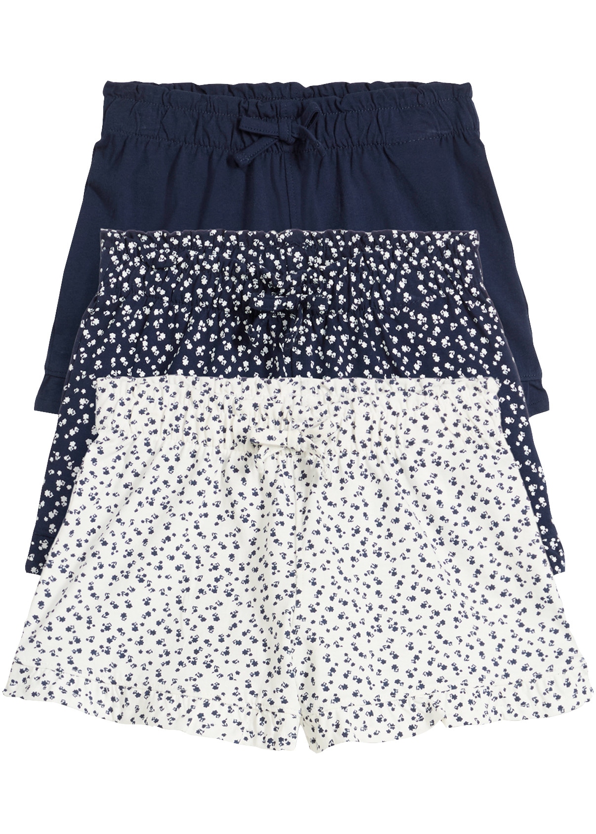 bonprix Shorts im 3er Pack, aus Baumwolle, in verschiedenen Größen
