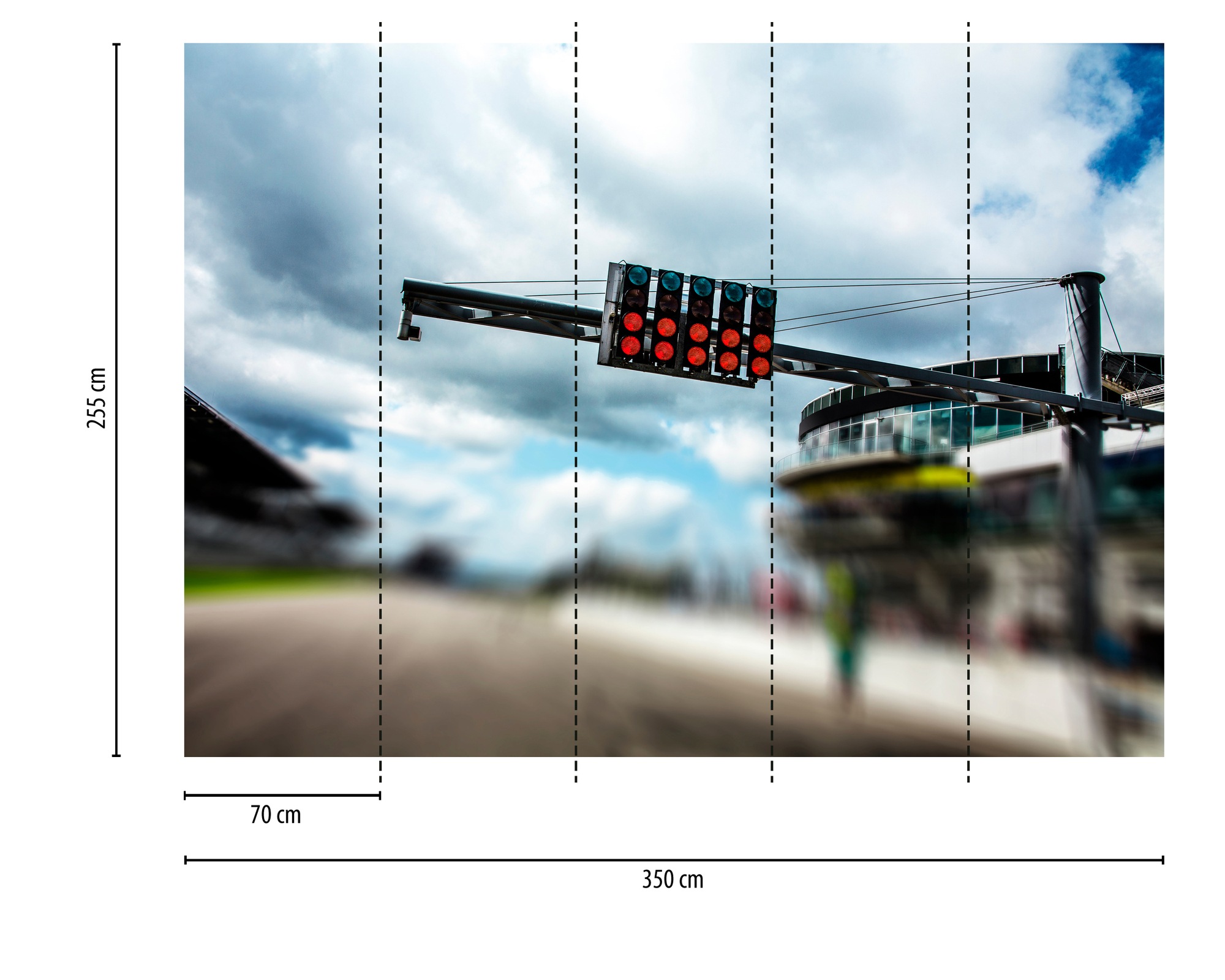 A.S. Création Vliestapete »Rennsport Fototapete Motorsport Blau Rot« matt strukturiert