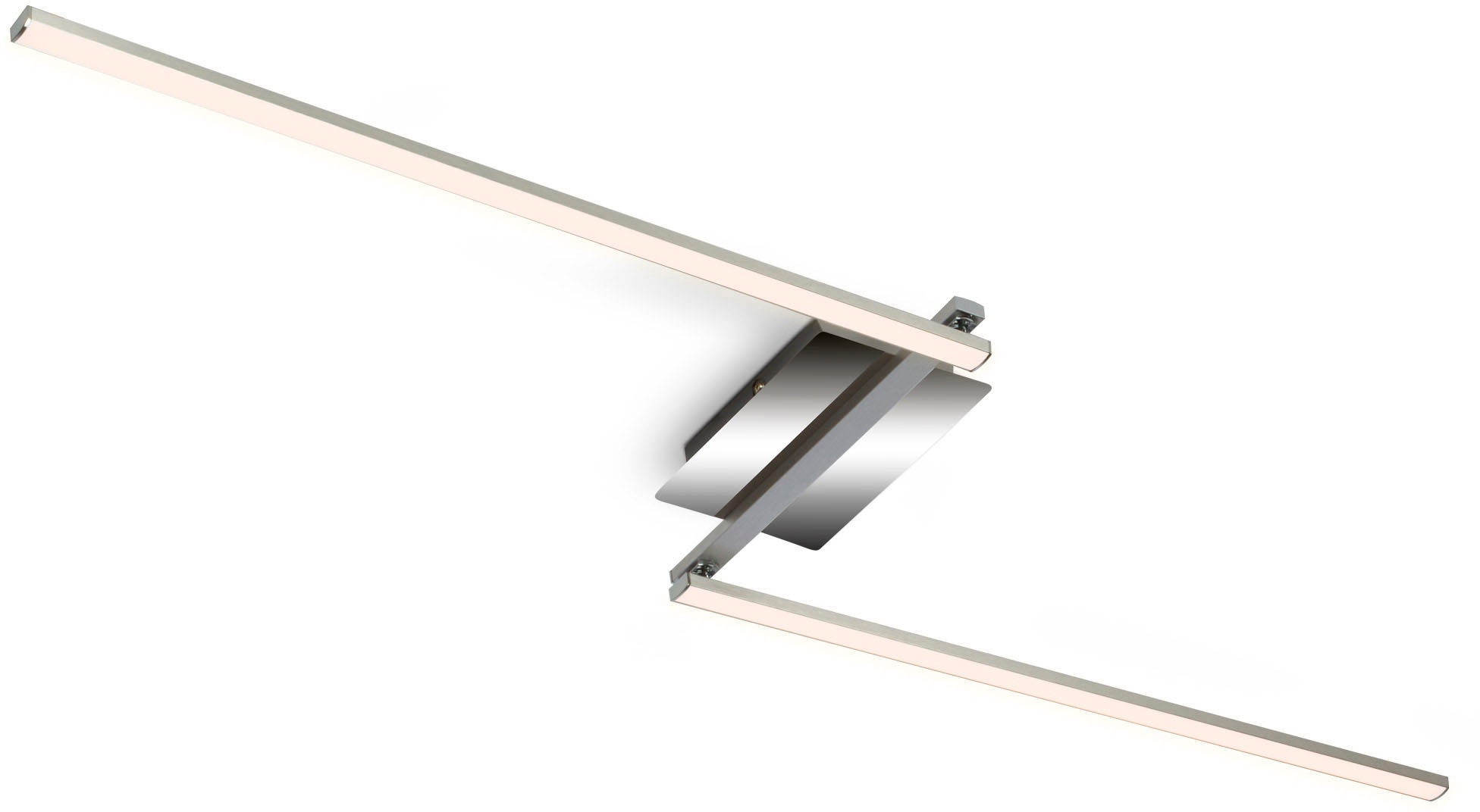 Briloner Leuchten Deckenleuchte »Deckenleuchte STAFF«, LED Deckenleuchte 2-flammig schwenkbar alu-chrom 3000K 12W Metall
