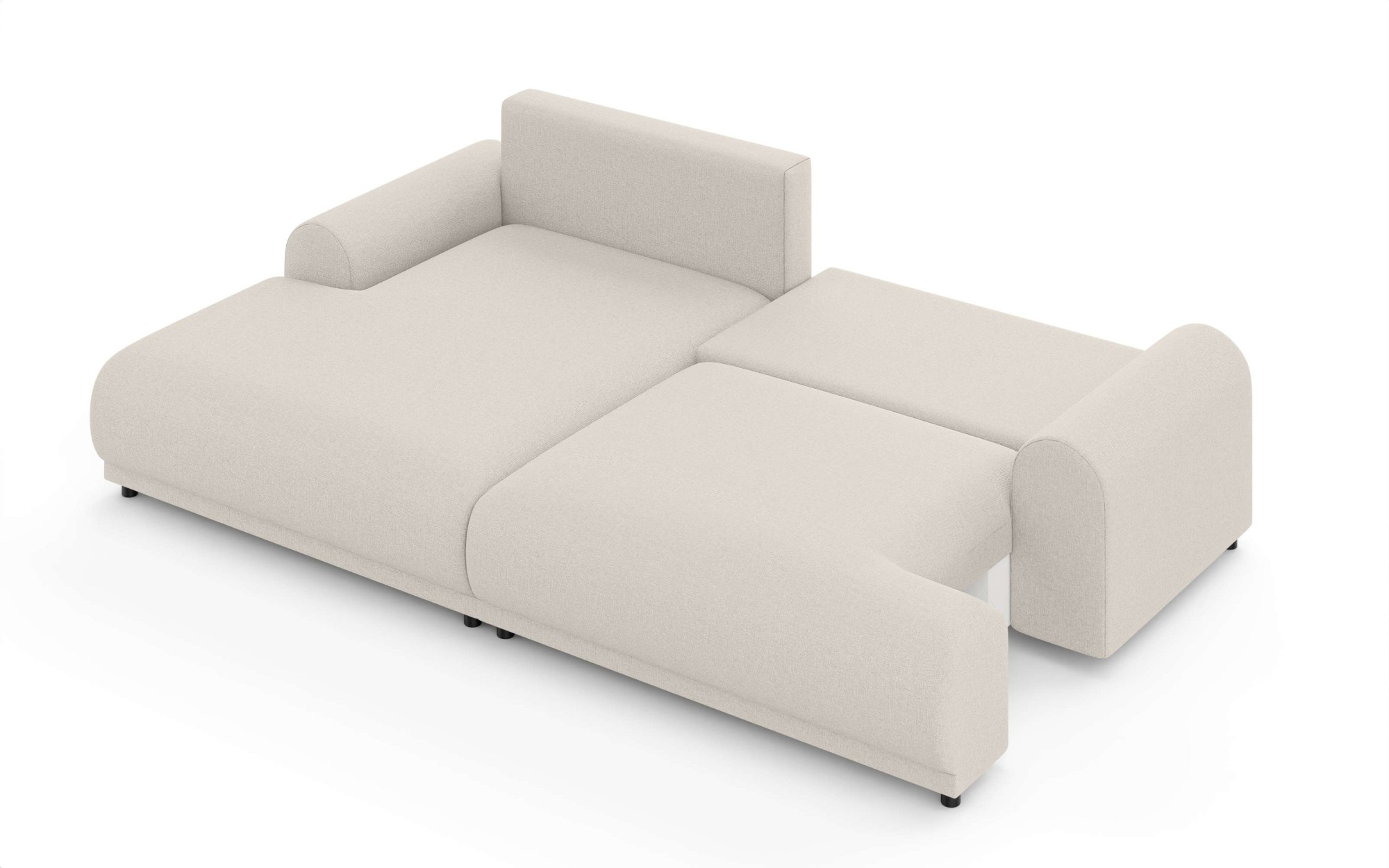 INOSIGN Ecksofa »Marsby, mit Bettfunktion und Bettkasten, Maße: B/H/T 242/65/145 cm«, L-Form mit Wellenunterfederung, Recamiere links oder rechts bestellbar