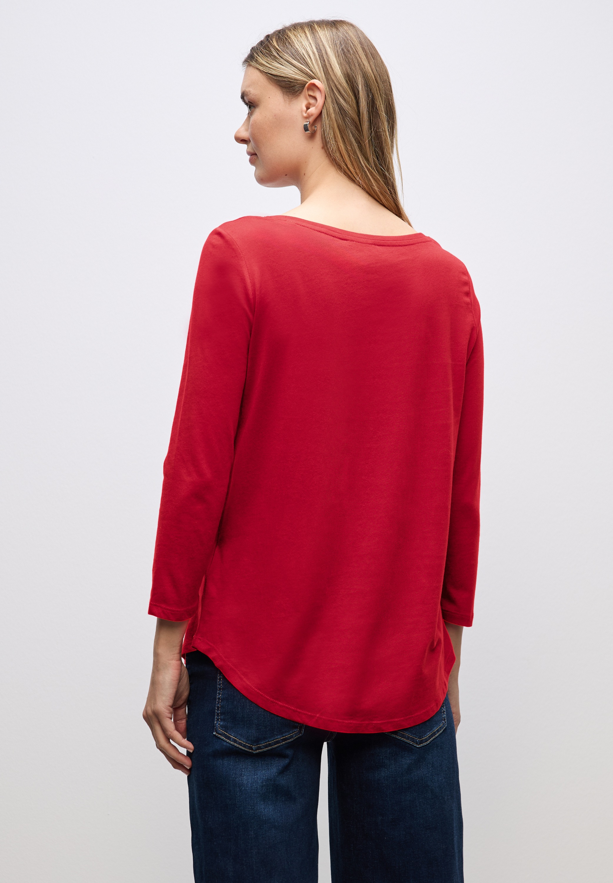 STREET ONE Langarmshirt in Unifarbe günstig online kaufen