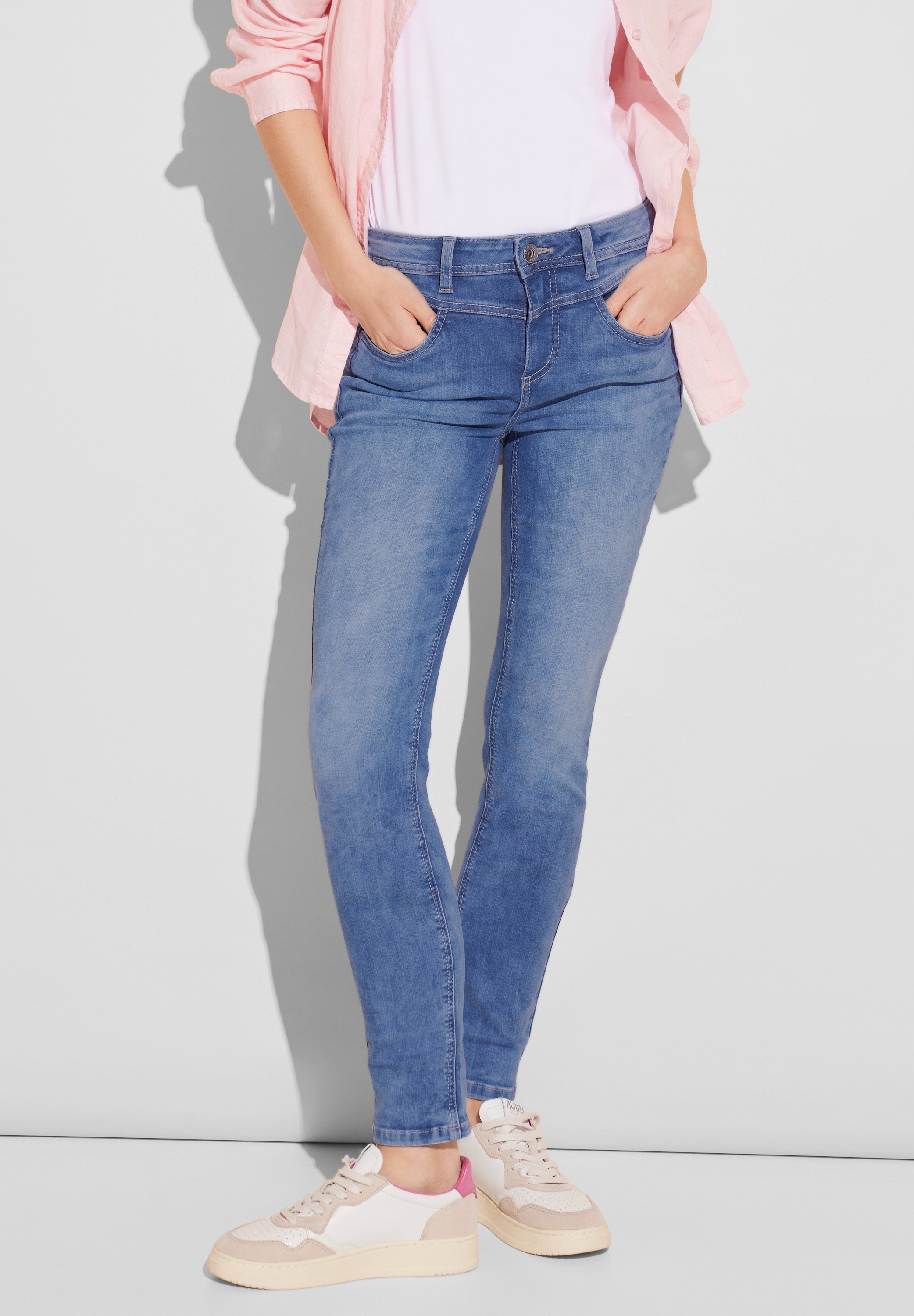 STREET ONE Gerade Jeans, High Waist