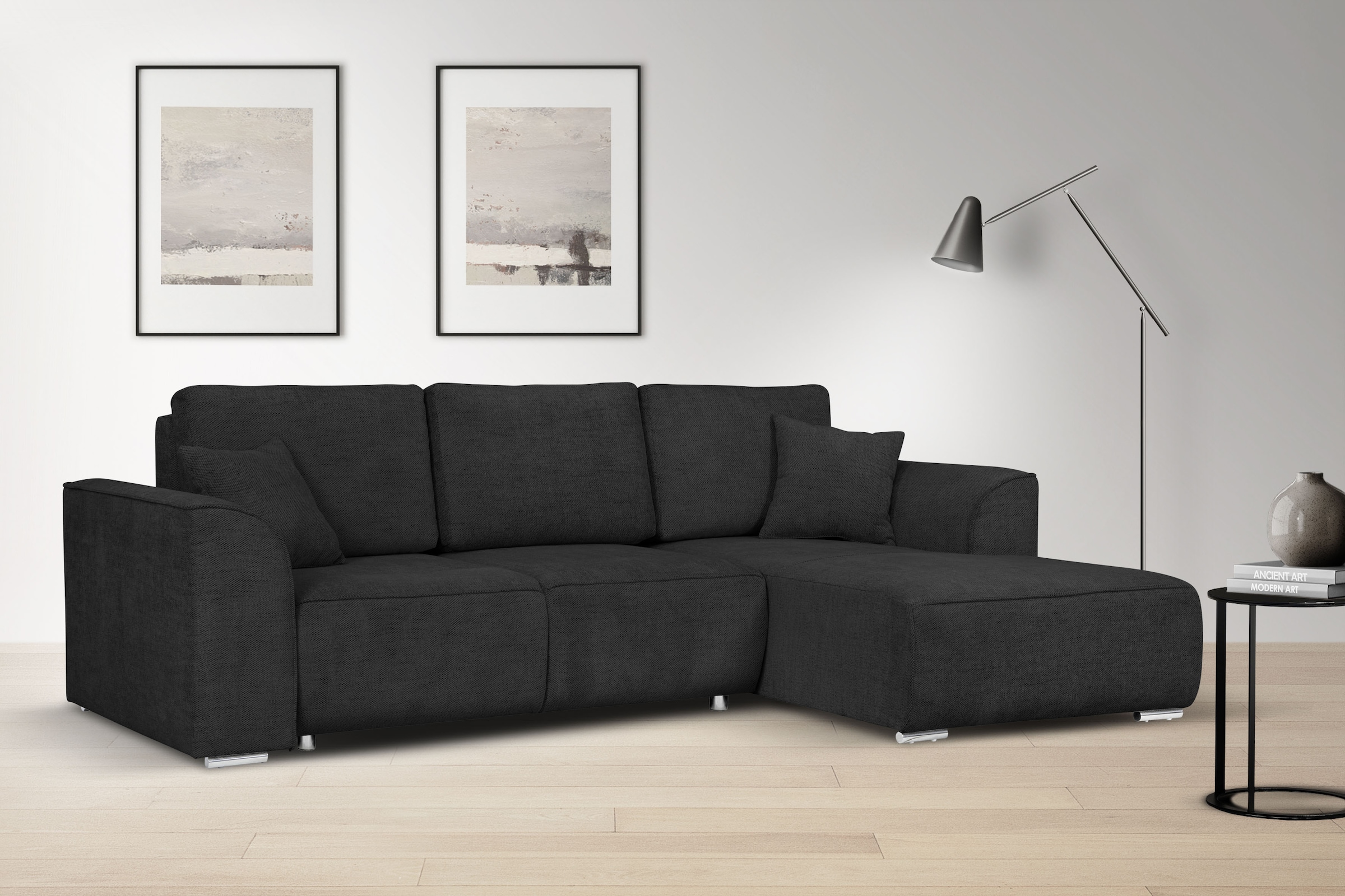 OTTO home Ecksofa "BEATRICE optionale Schlafsofa mit Bettkasten, B/T/H: 265/170/86 cm" L-Form, wahlweise auch mit Bettfunktion und Bettkasten