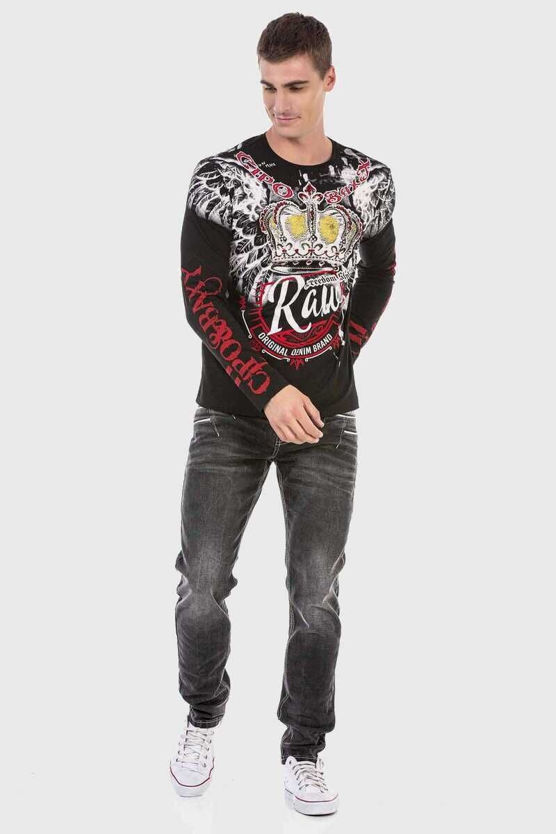 Cipo & Baxx T-Shirt »Sweatshirts«, mit coolem Print