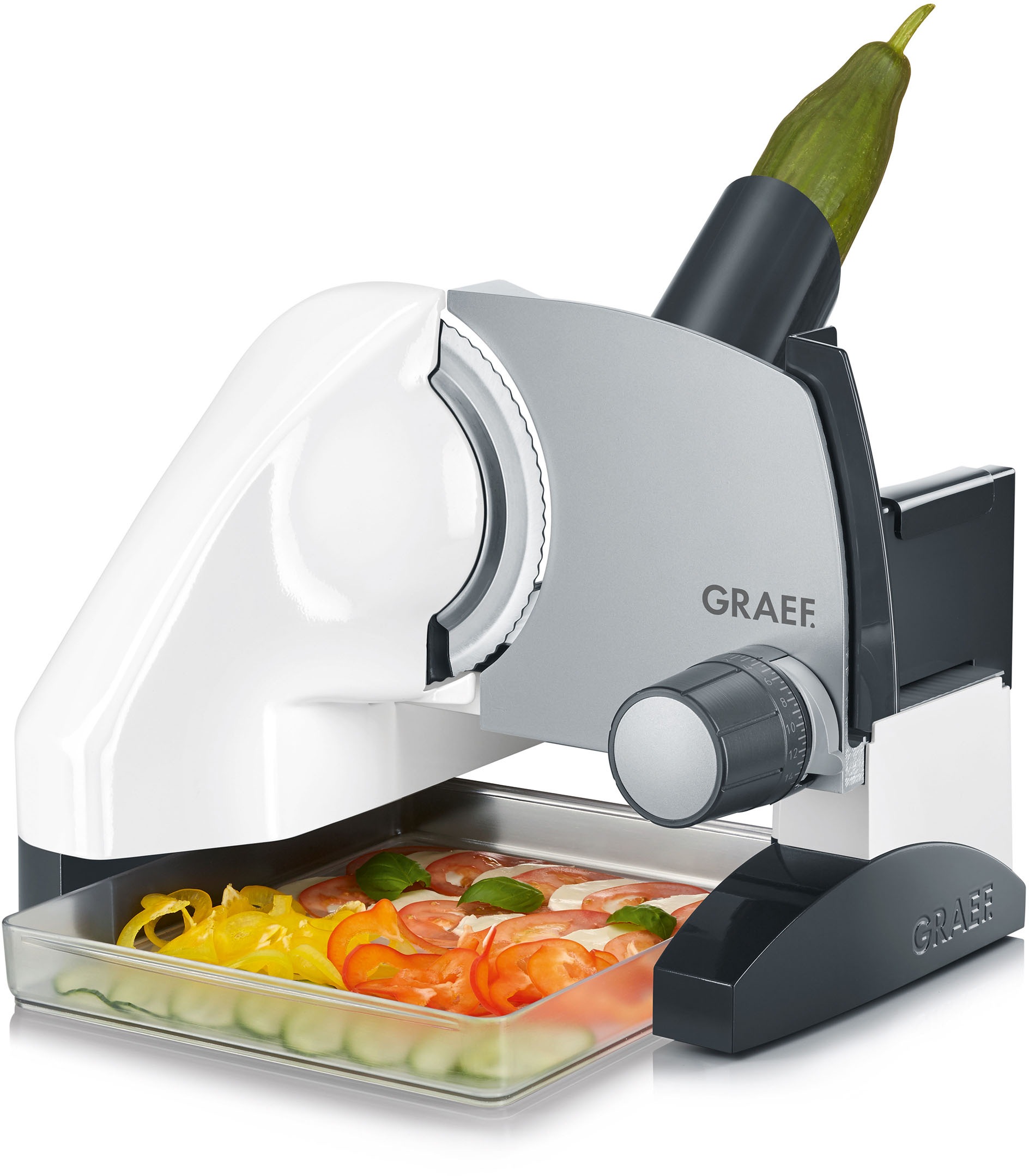 170 inkl. W, Graef »SlicedKitchen SKS | weiß BAUR Allesschneider 50001«, MiniSlice-Aufsatz, Aufbewahrungsbox &